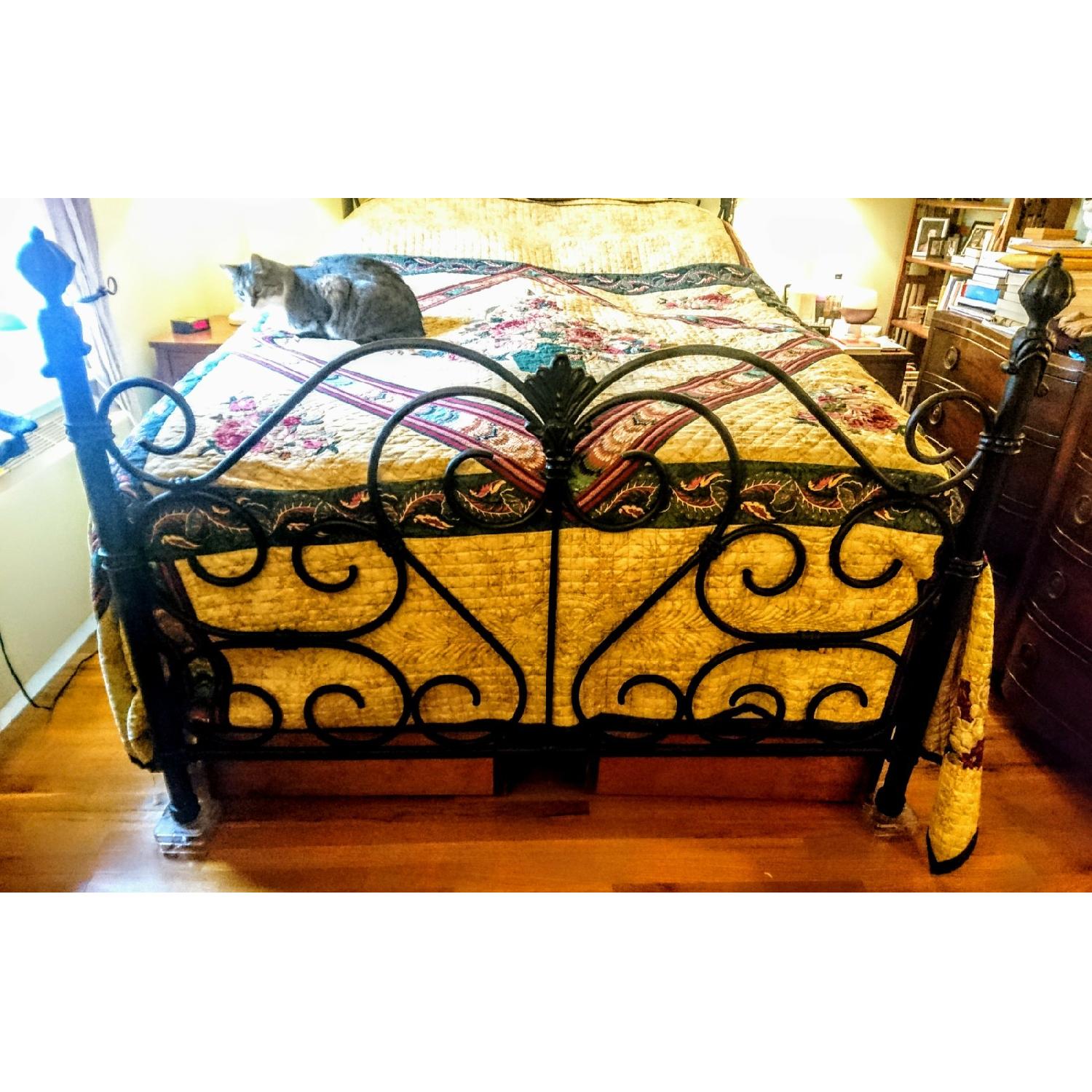 Wesley Allen Aberdeen Iron Bed Frame w/ Headboard - image-5