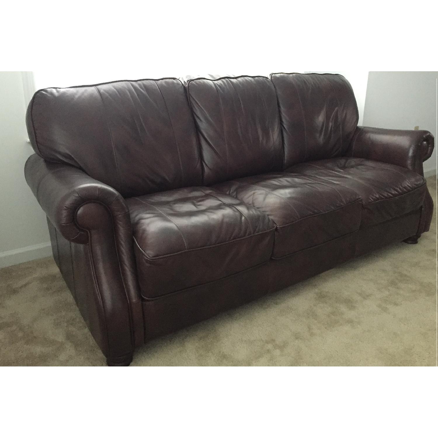 Bassett Brown Leather 3-Seater Sofa - image-2