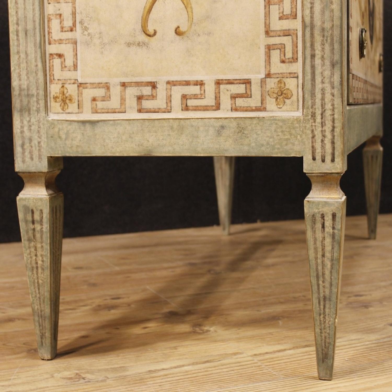 Italian Lacquered & Painted Dresser in Wood w/ 2 Drawers - image-8