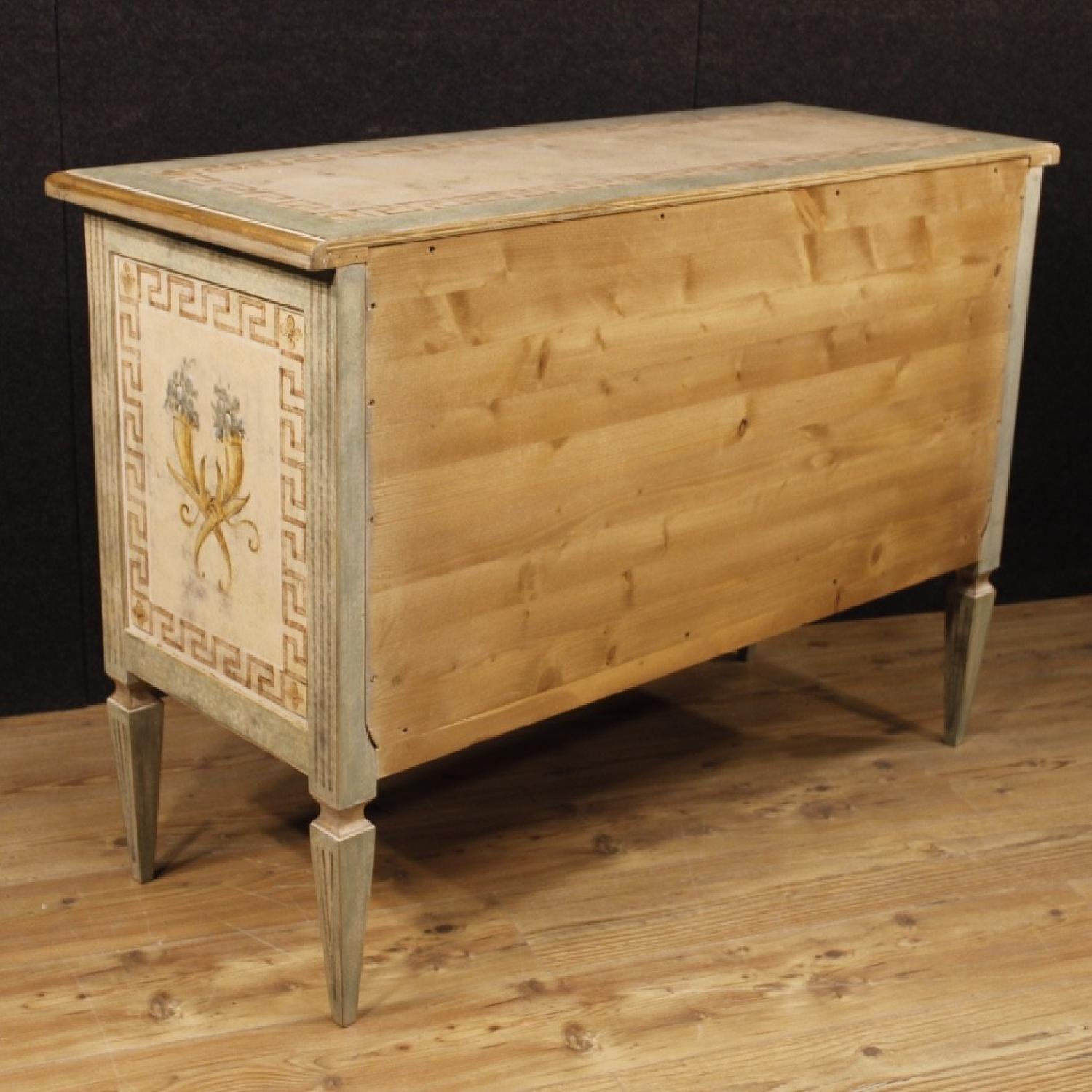 Italian Lacquered & Painted Dresser in Wood w/ 2 Drawers - image-9