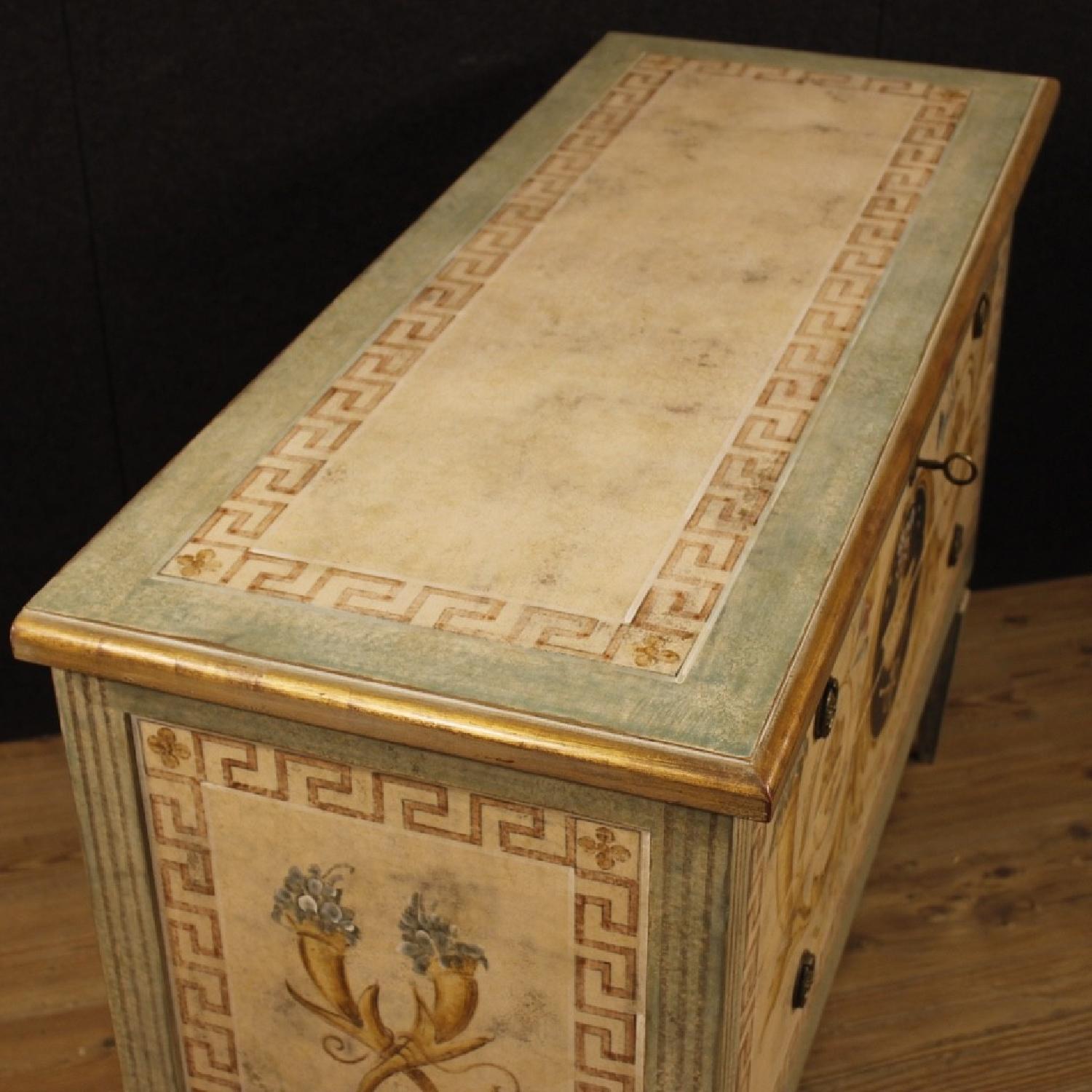 Italian Lacquered & Painted Dresser in Wood w/ 2 Drawers - image-12
