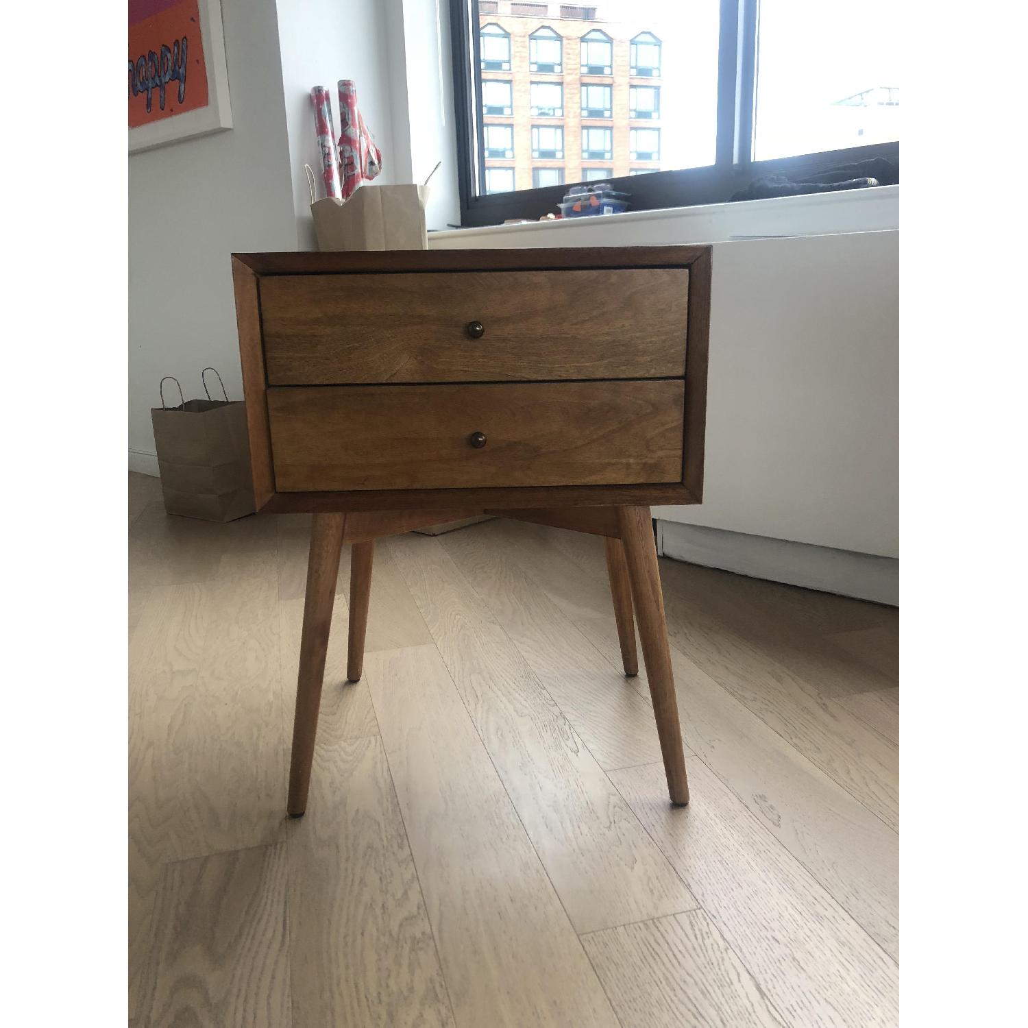 West Elm Mid Century Night Stand in Acorn - image-1