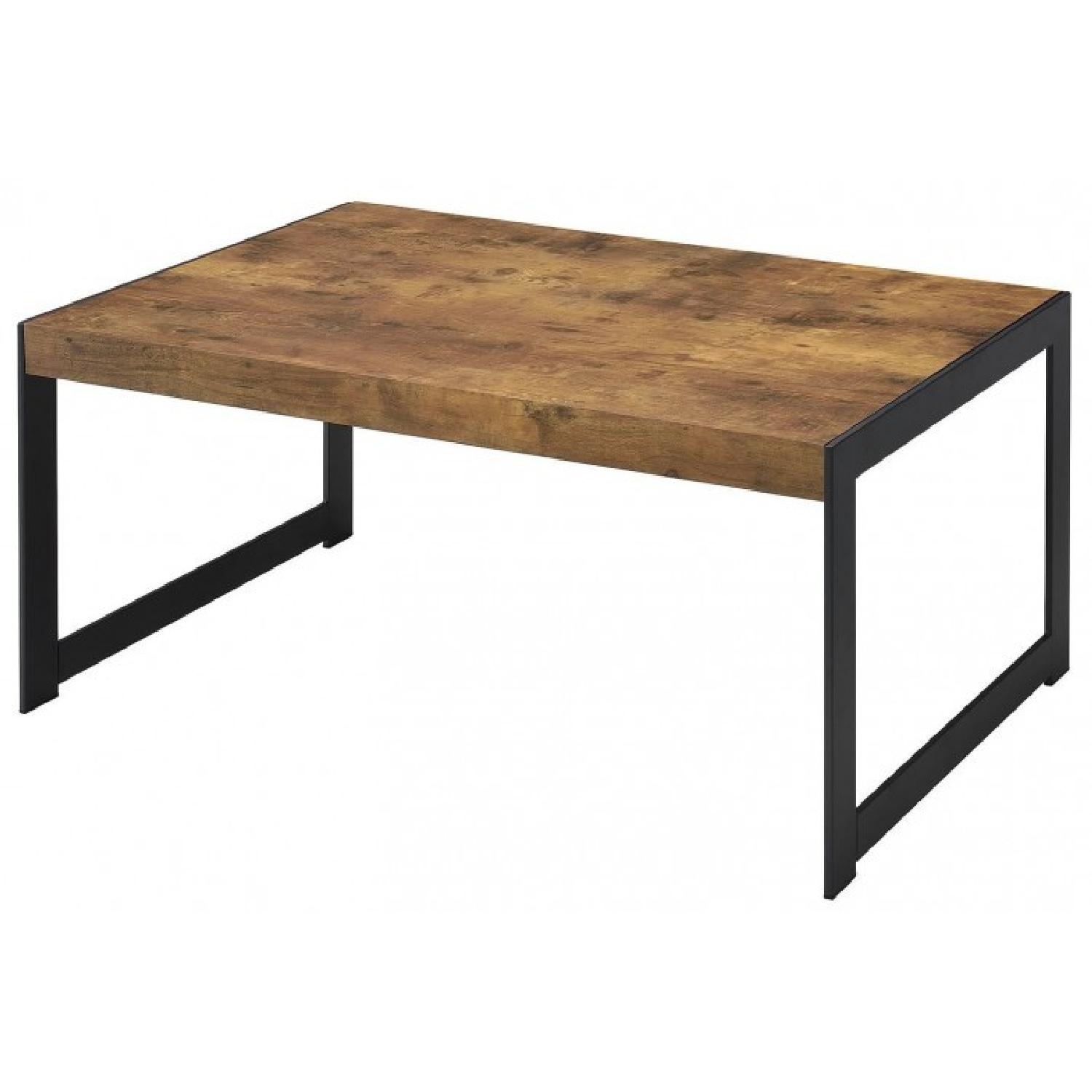 Antique Nutmeg/Gunmetal Coffee Table AptDeco