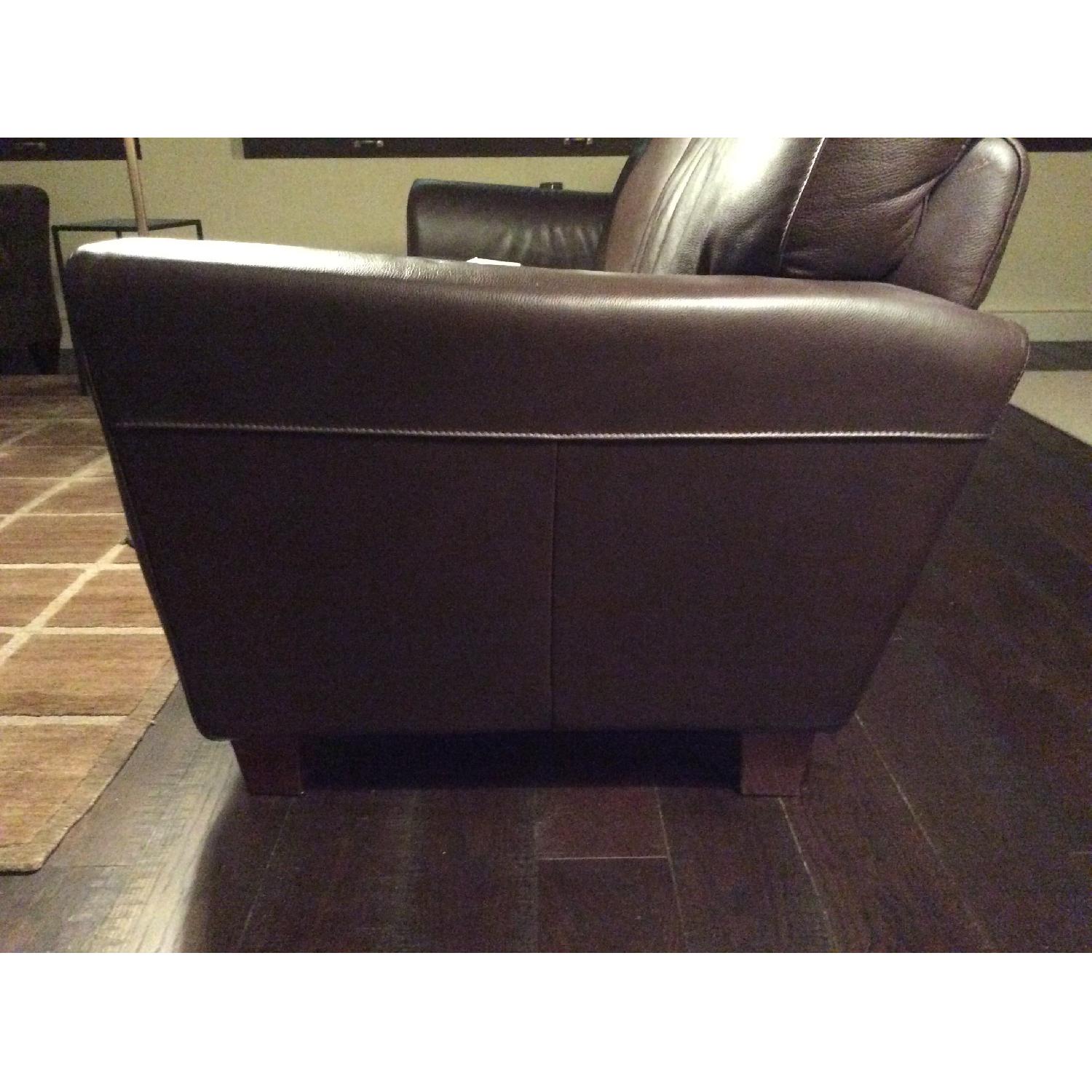 Chateau D'ax Modern Brown Leather Sofa - image-4