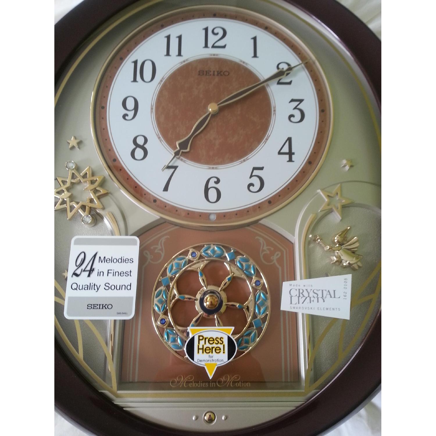Seiko Melodies in Motion Wall Clock w/ Swarovski Crystals - image-2