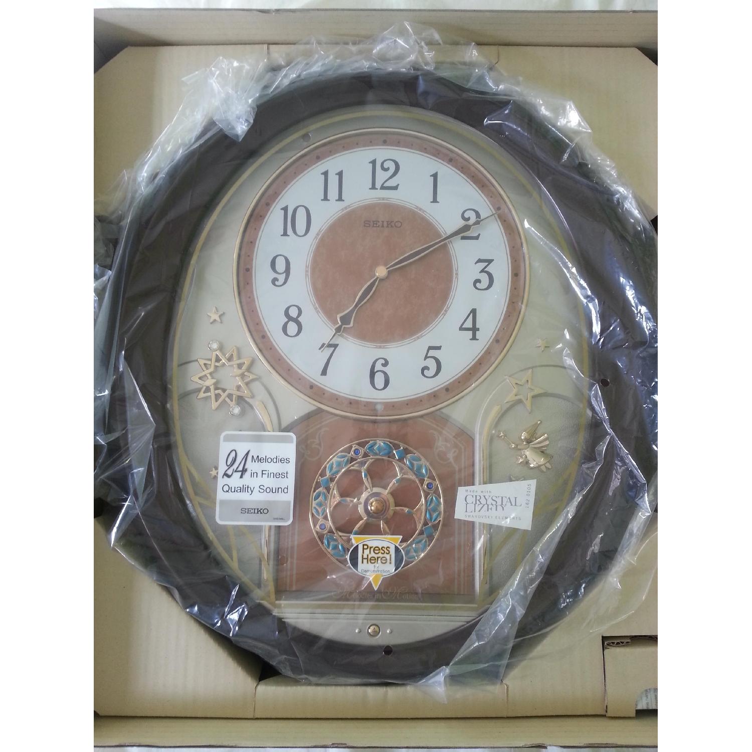 Seiko Melodies in Motion Wall Clock w/ Swarovski Crystals AptDeco