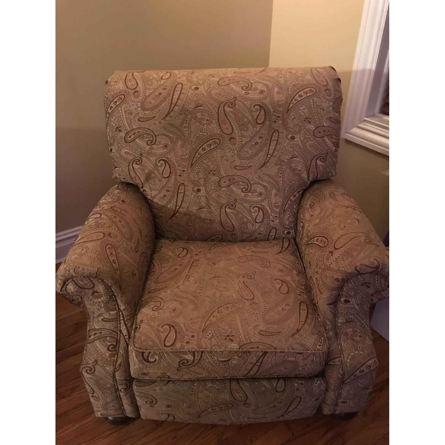 Bassett Paisley Recliner Chair - image-1
