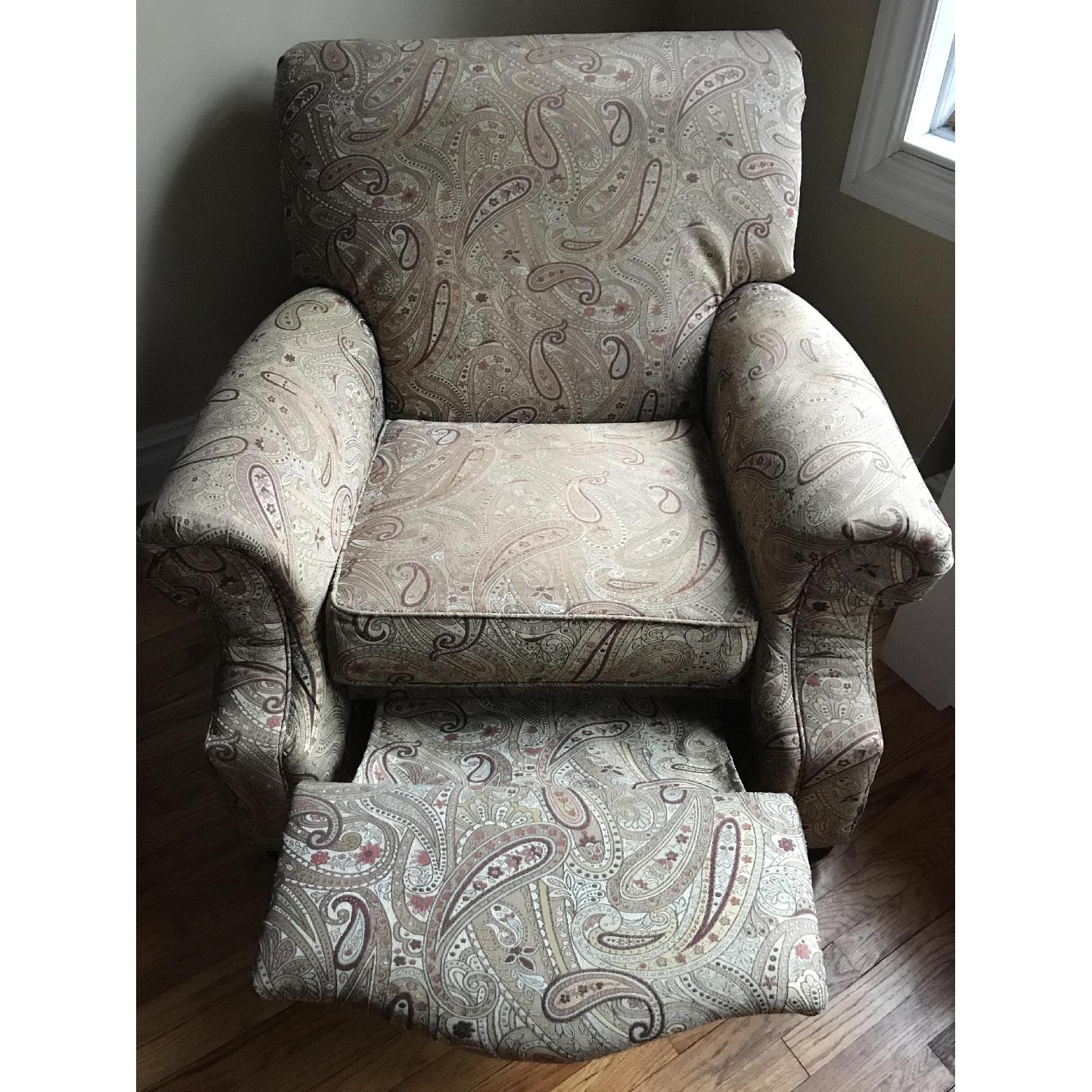 Bassett Paisley Recliner Chair - image-3