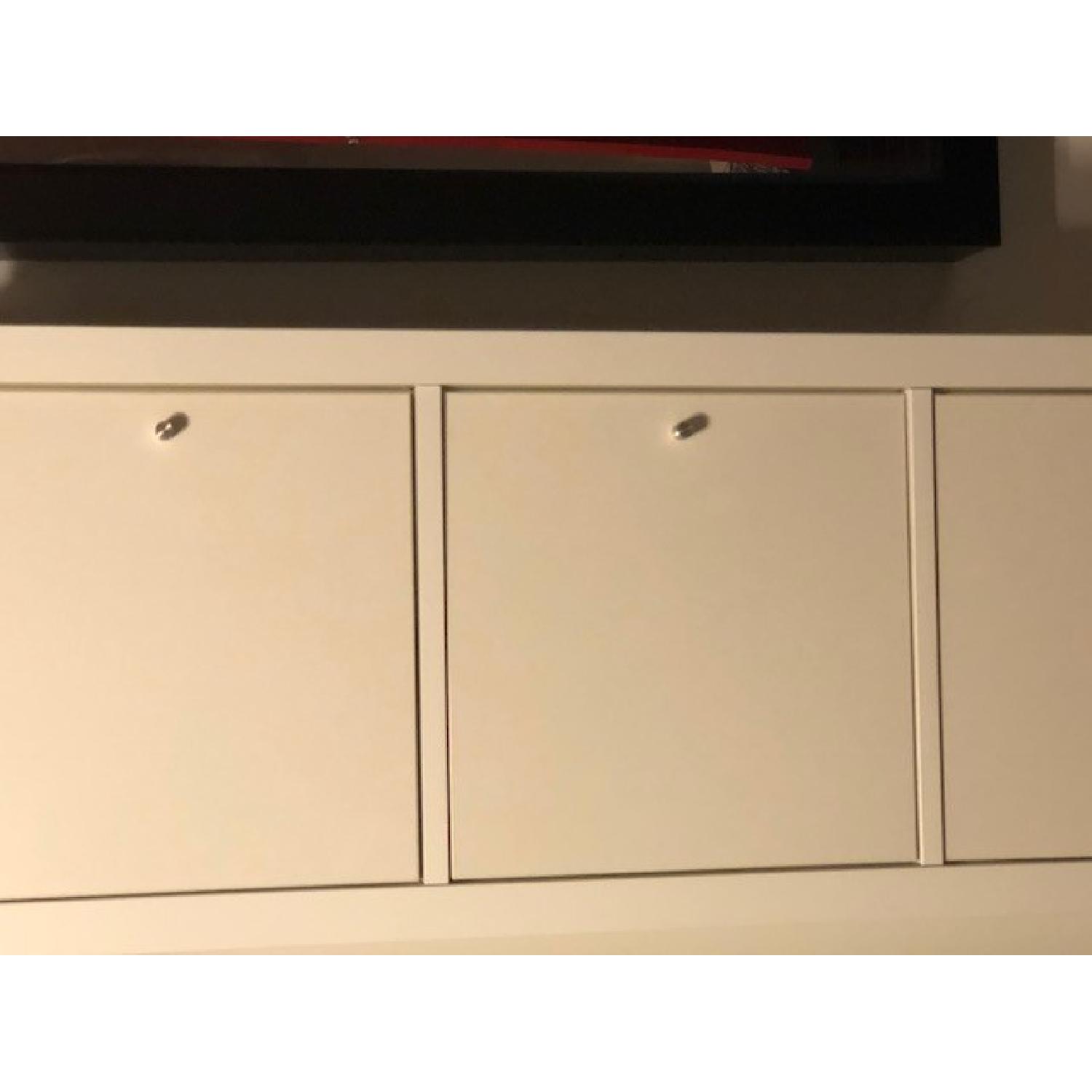 Ikea Kallax Shelving Unit in High Gloss White - AptDeco