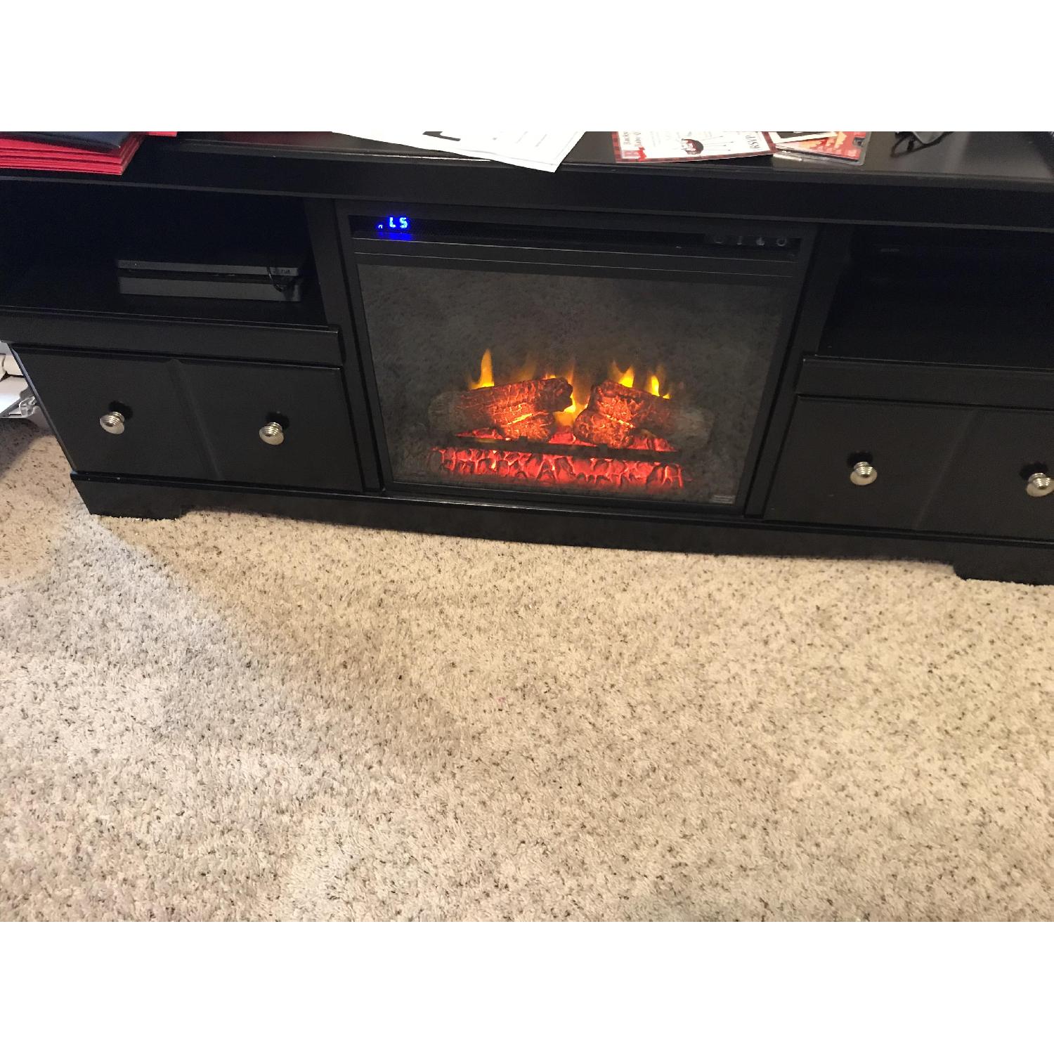 Ashley Shay TV Stand w/ LCD Electric Fireplace - image-1
