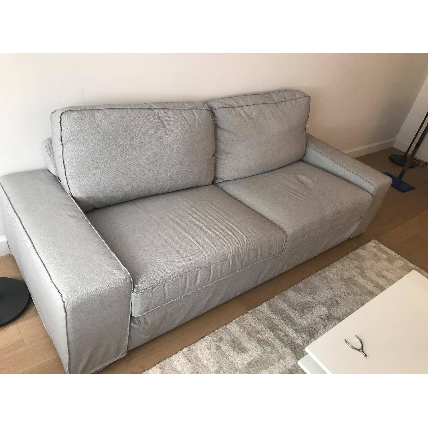 Ikea Kivik Grey Fabric Sofa - AptDeco