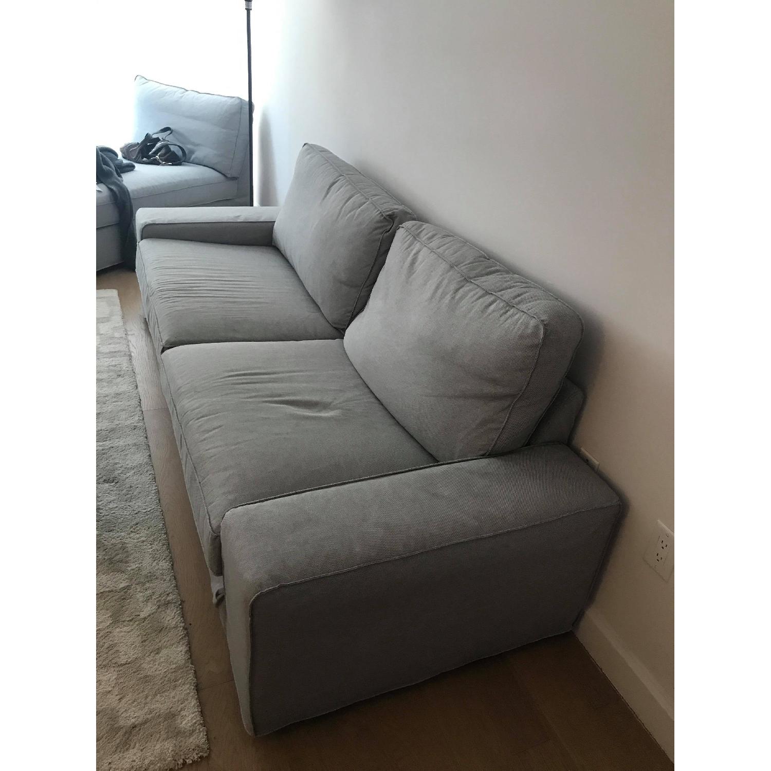 Ikea Kivik Grey Fabric Sofa - AptDeco
