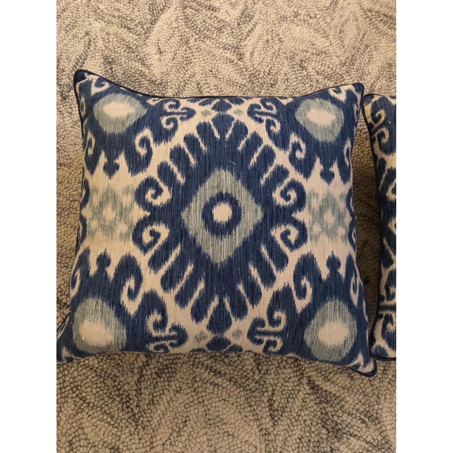 Ryan Studios Ikat Blue Pillow AptDeco