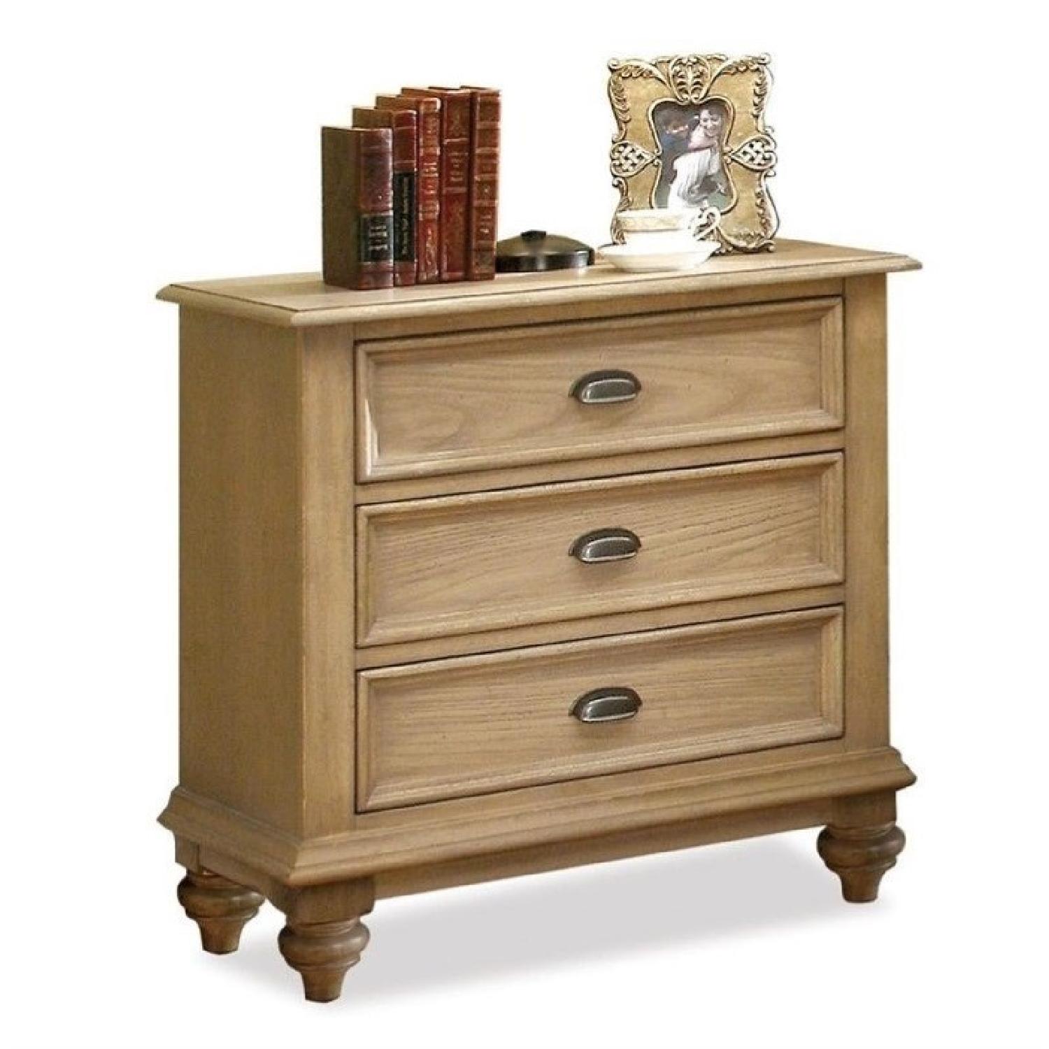 Living Spaces 3-Drawer Night Stand in Driftwood - image-0