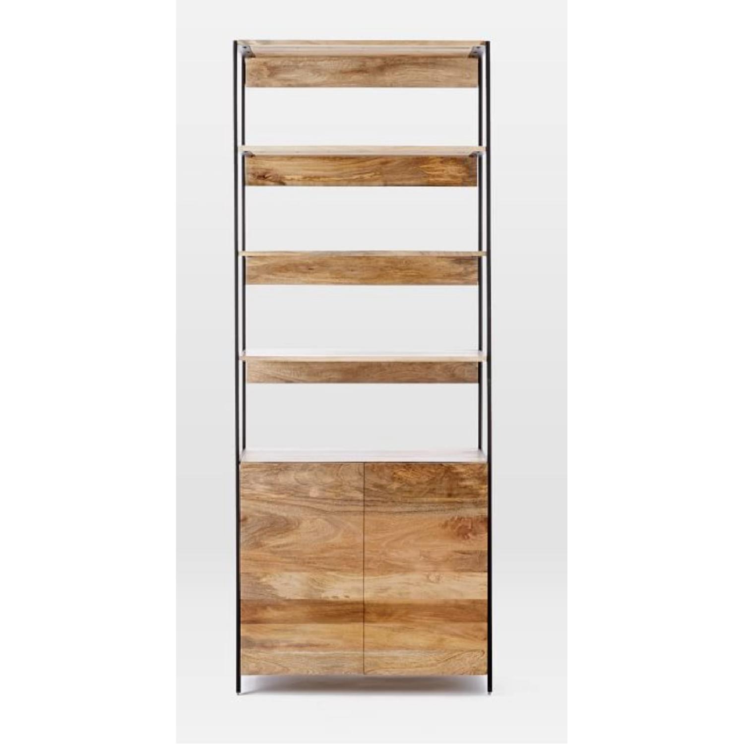 West Elm Mango Wood Bookshelf & Storage AptDeco