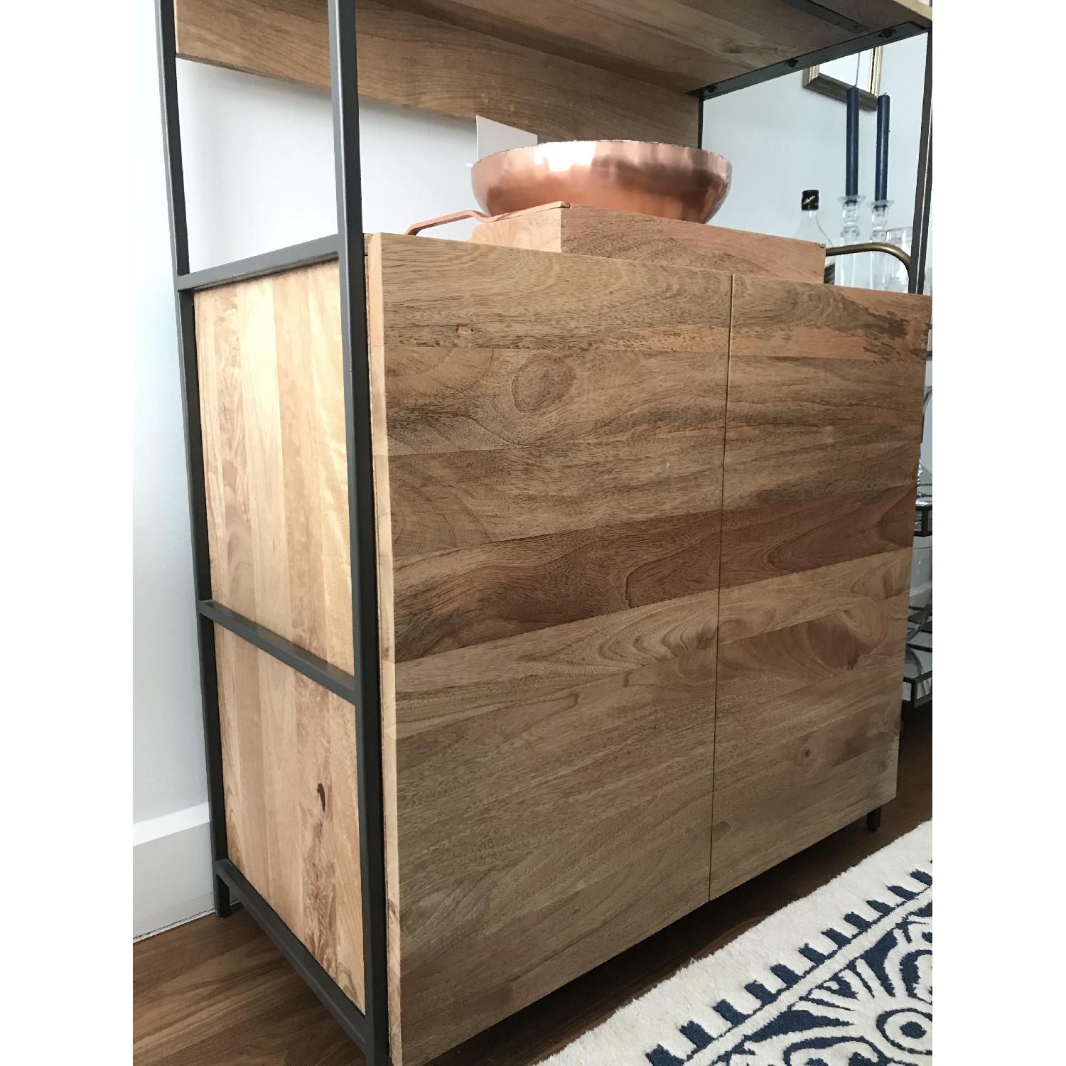 West Elm Mango Wood Bookshelf & Storage AptDeco