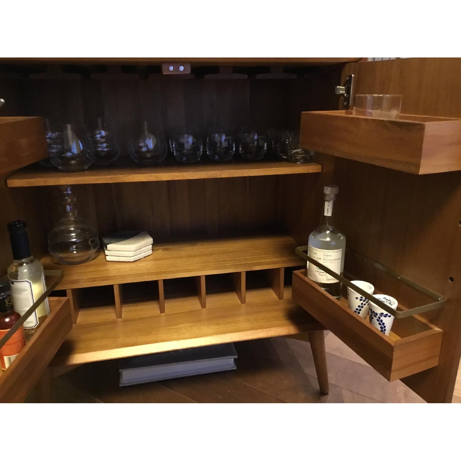 West Elm Small Mid-Century Bar Cabinet - image-2