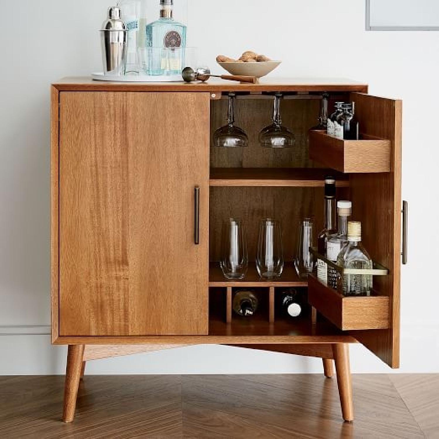 West Elm Small Mid-Century Bar Cabinet - image-4
