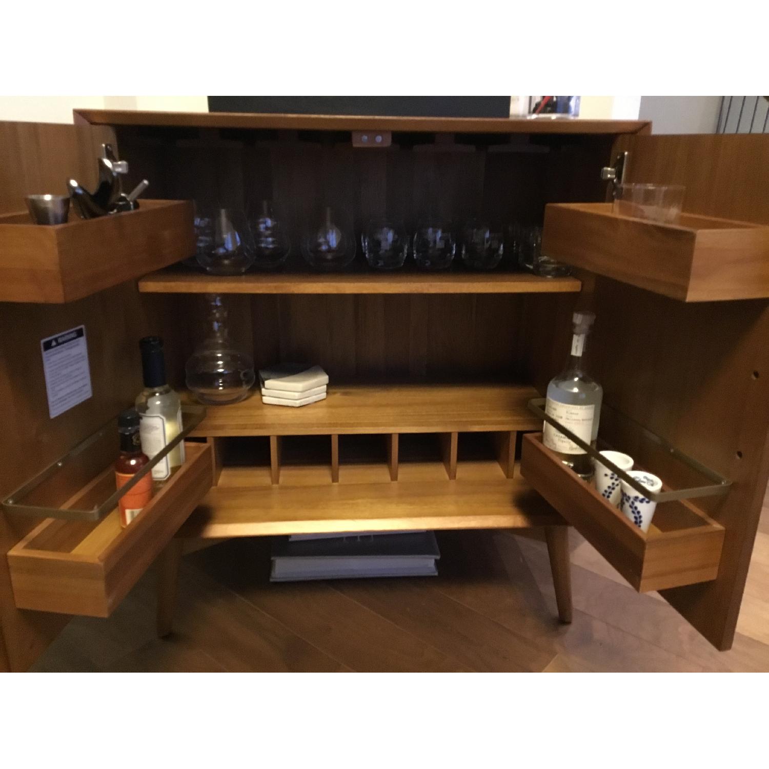West Elm Small Mid-Century Bar Cabinet - image-5