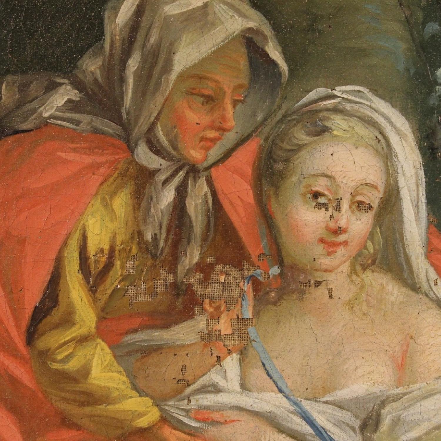 18th Century French Landscape Painting w/ Characters - image-2