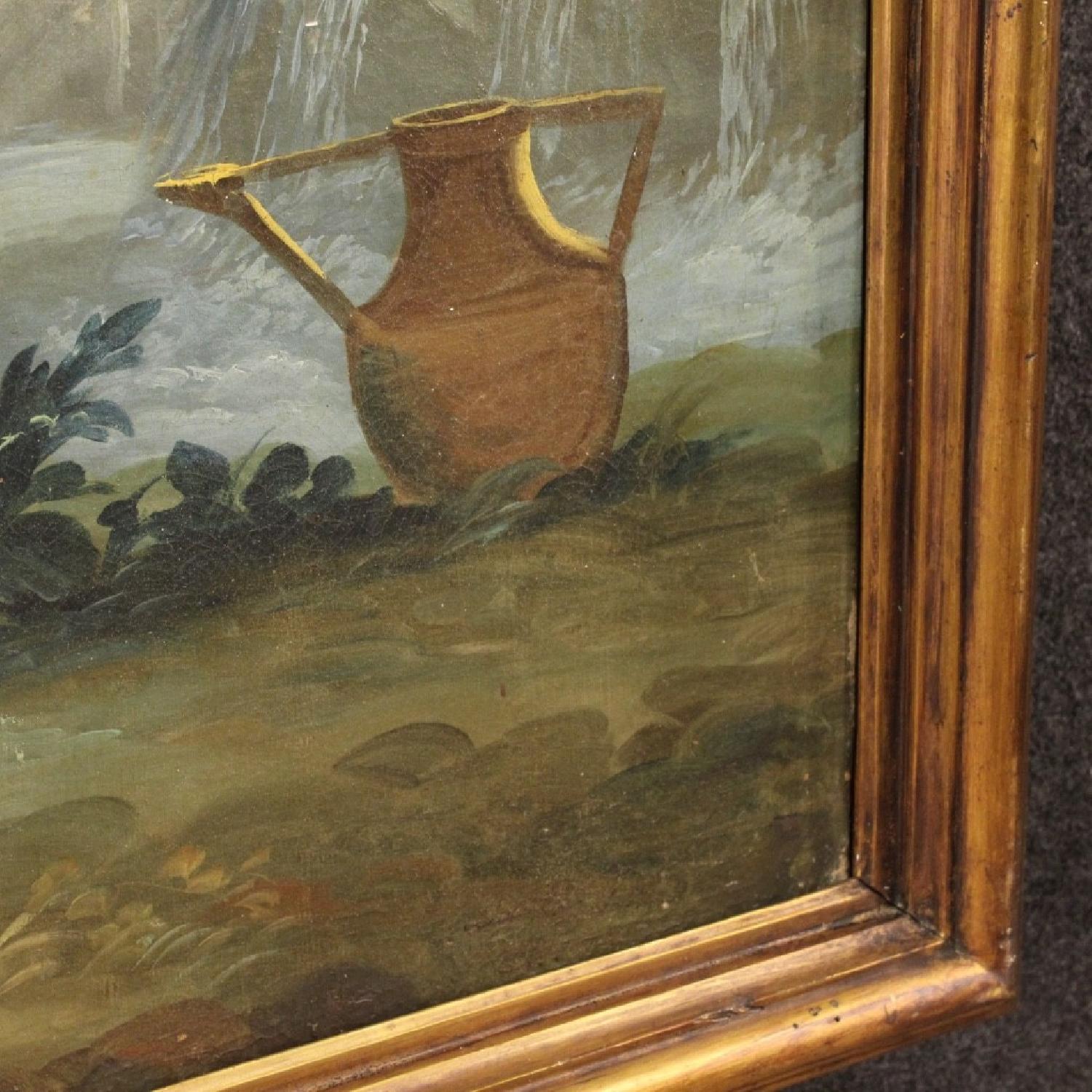 18th Century French Landscape Painting w/ Characters - image-9