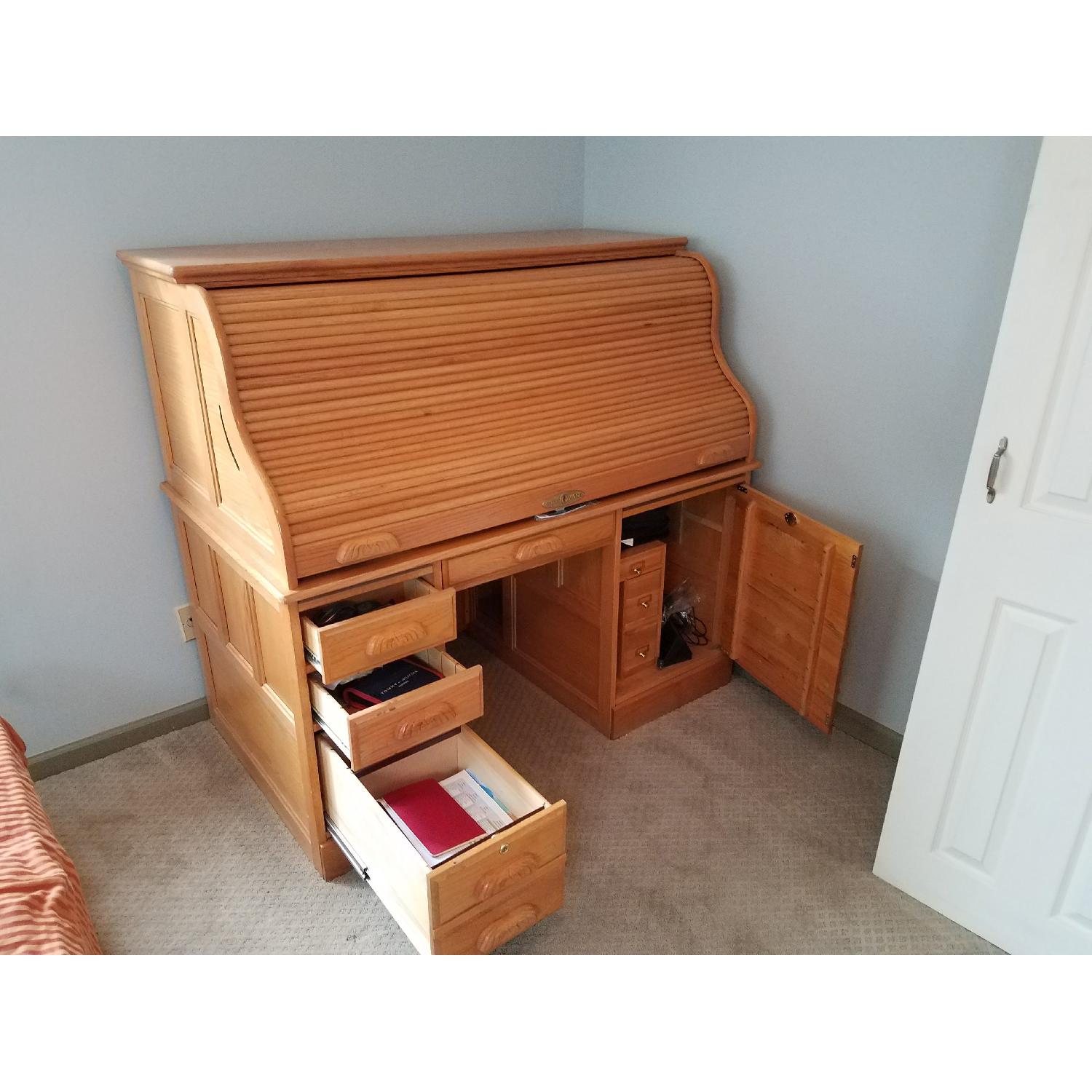 Haugen Solid Wood Roller Top Desk - image-4