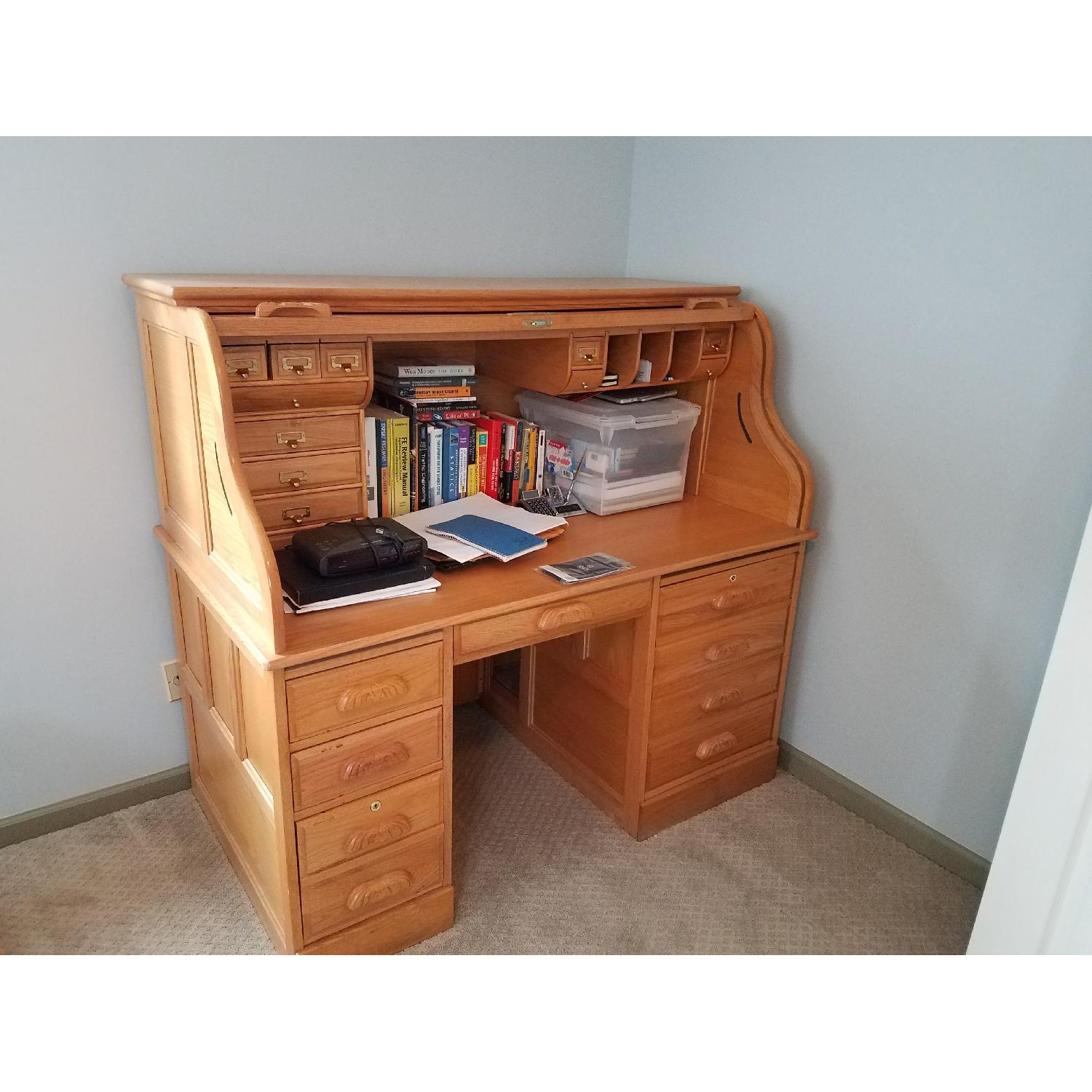 Haugen Solid Wood Roller Top Desk - image-5