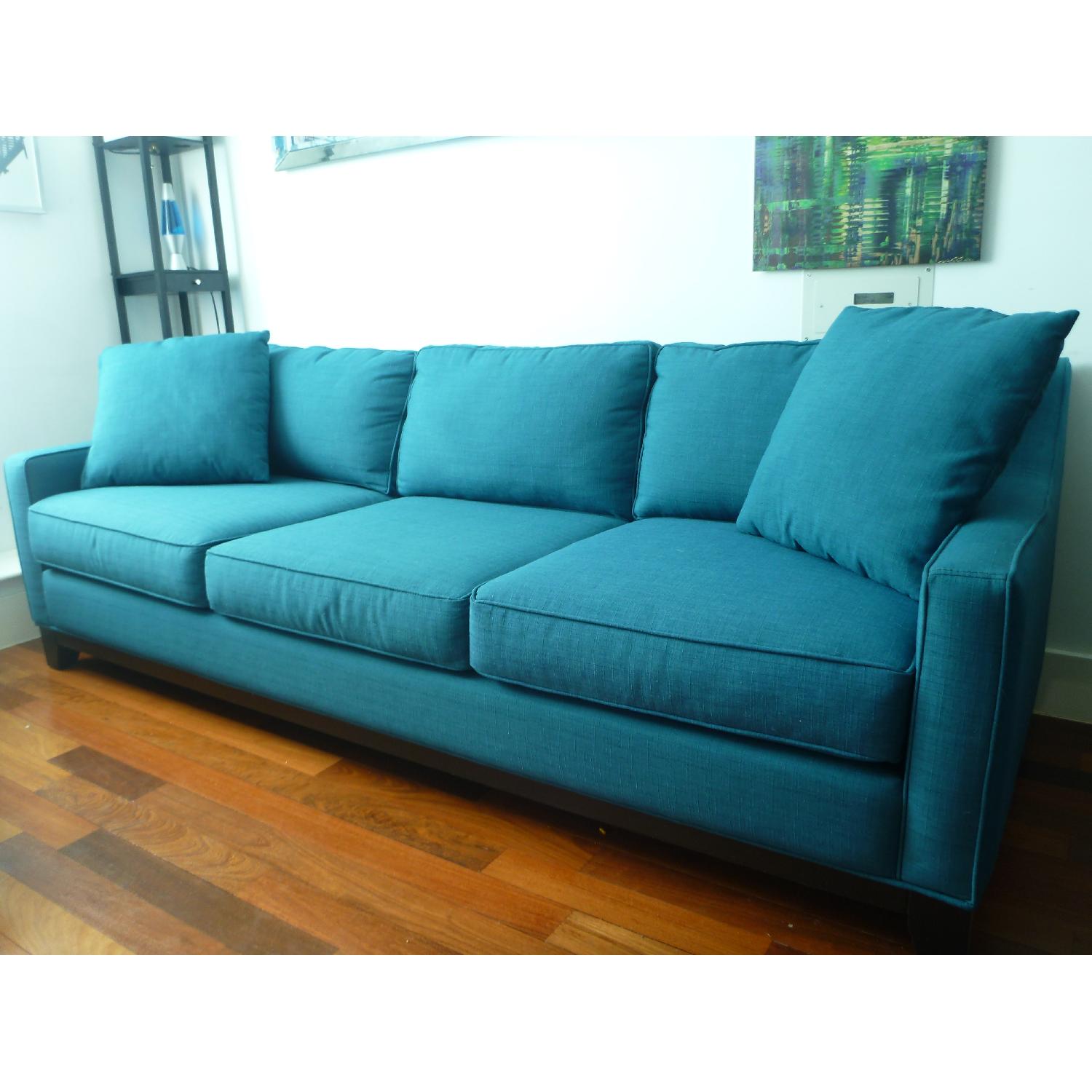 Jonathan Louis Teal Sectional Sofa - image-1
