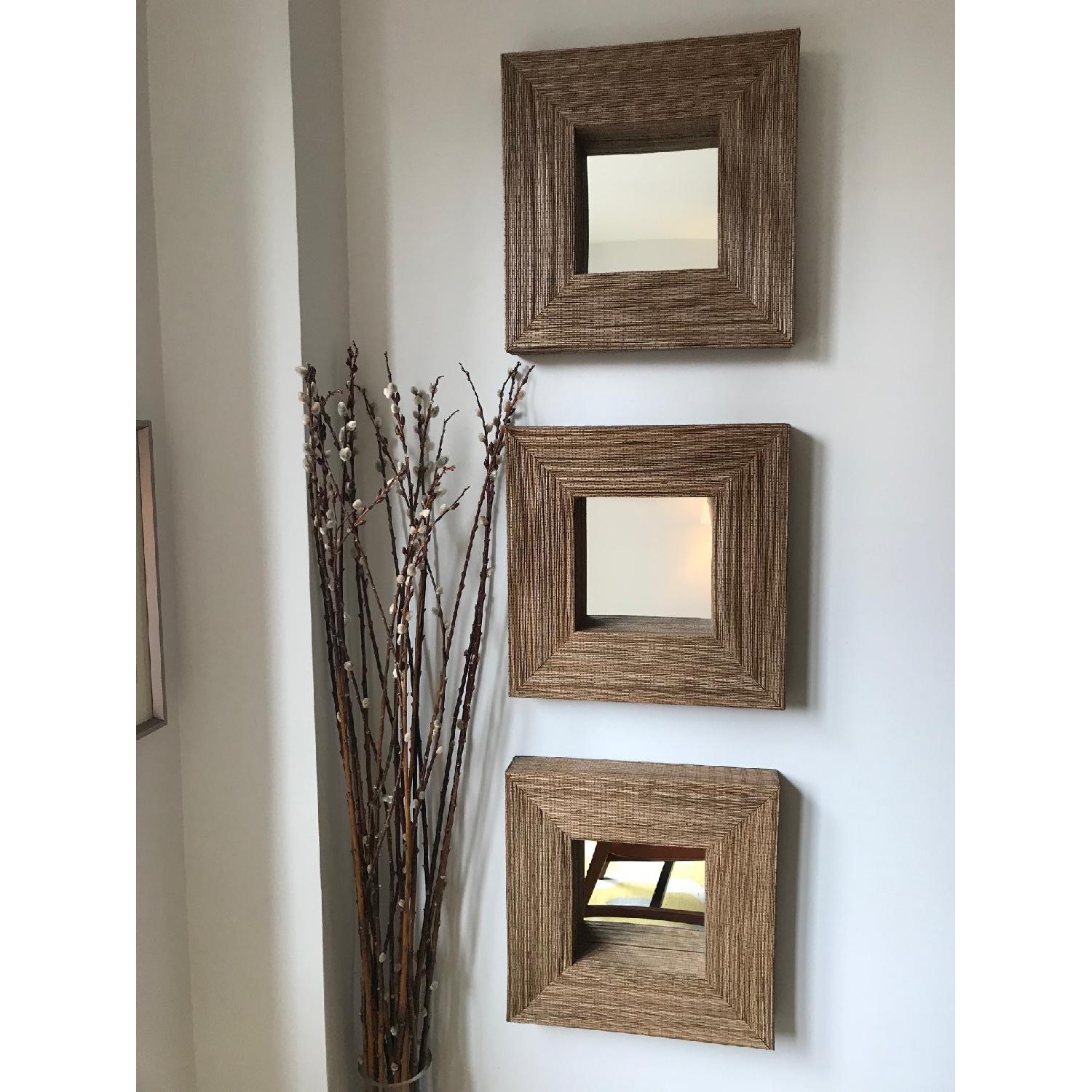 Crate & Barrel Cocostick Decorative Wall Mirror - image-1
