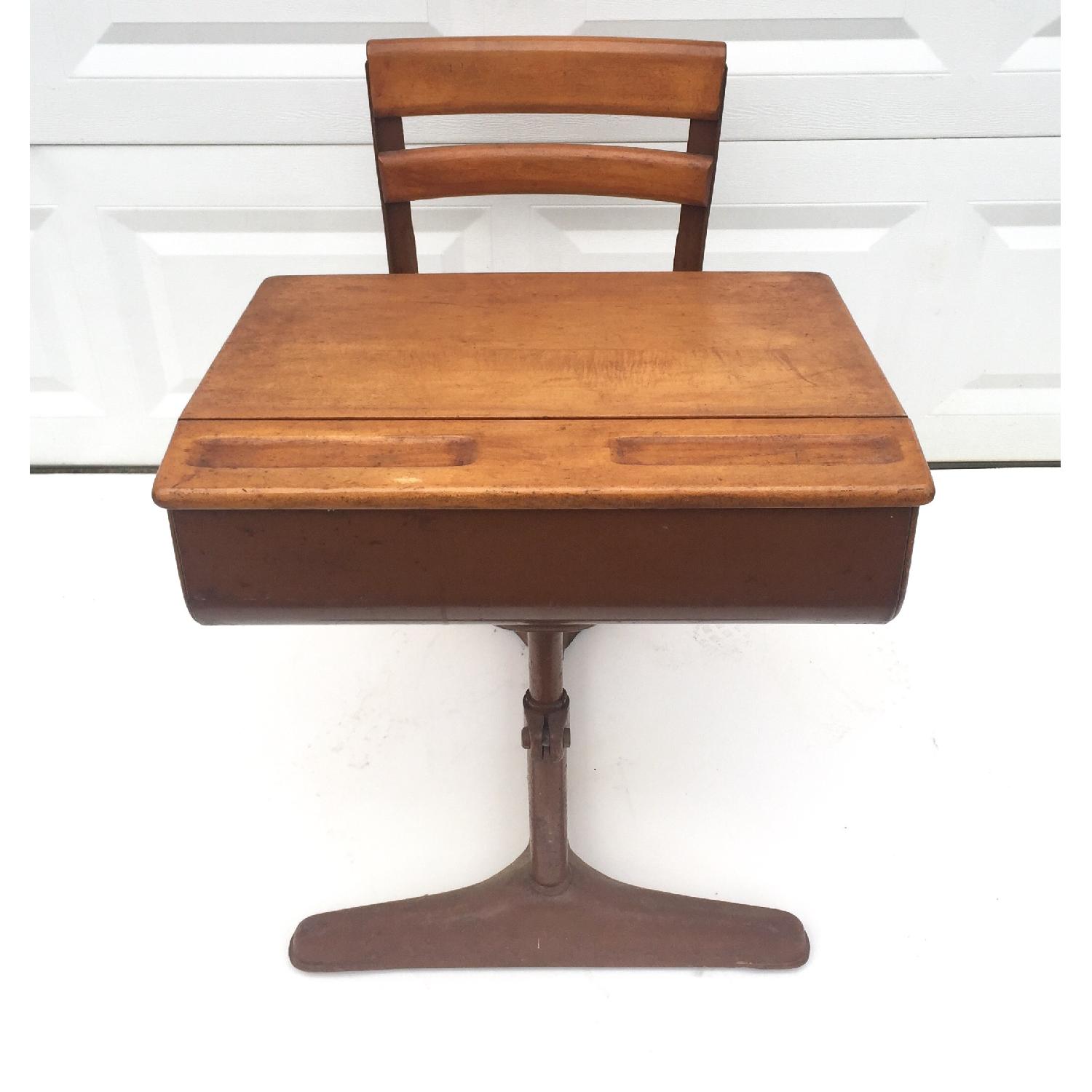 Vintage Student Desk - image-9