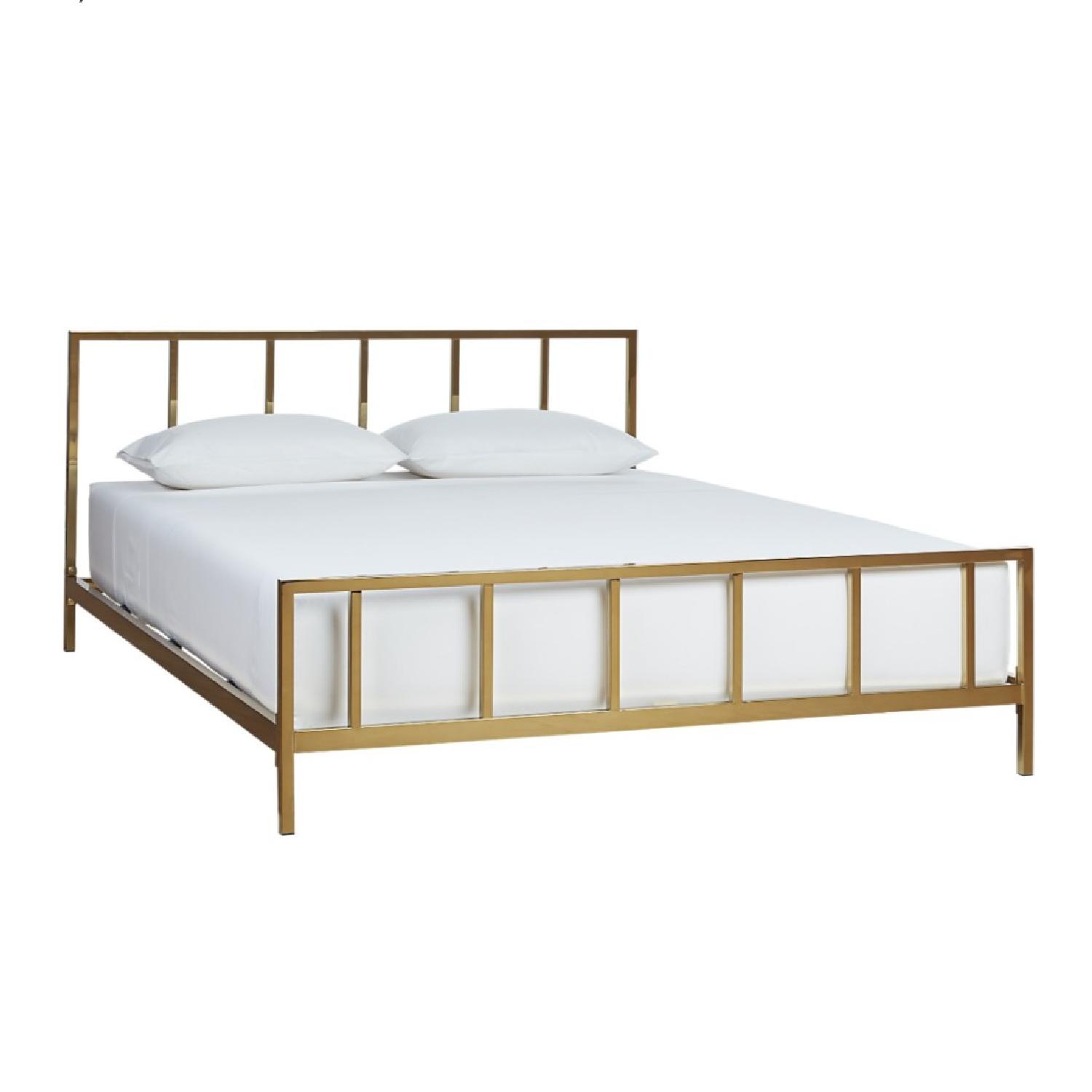 CB2 Alchemy Bronze Queen Bed Frame - image-0