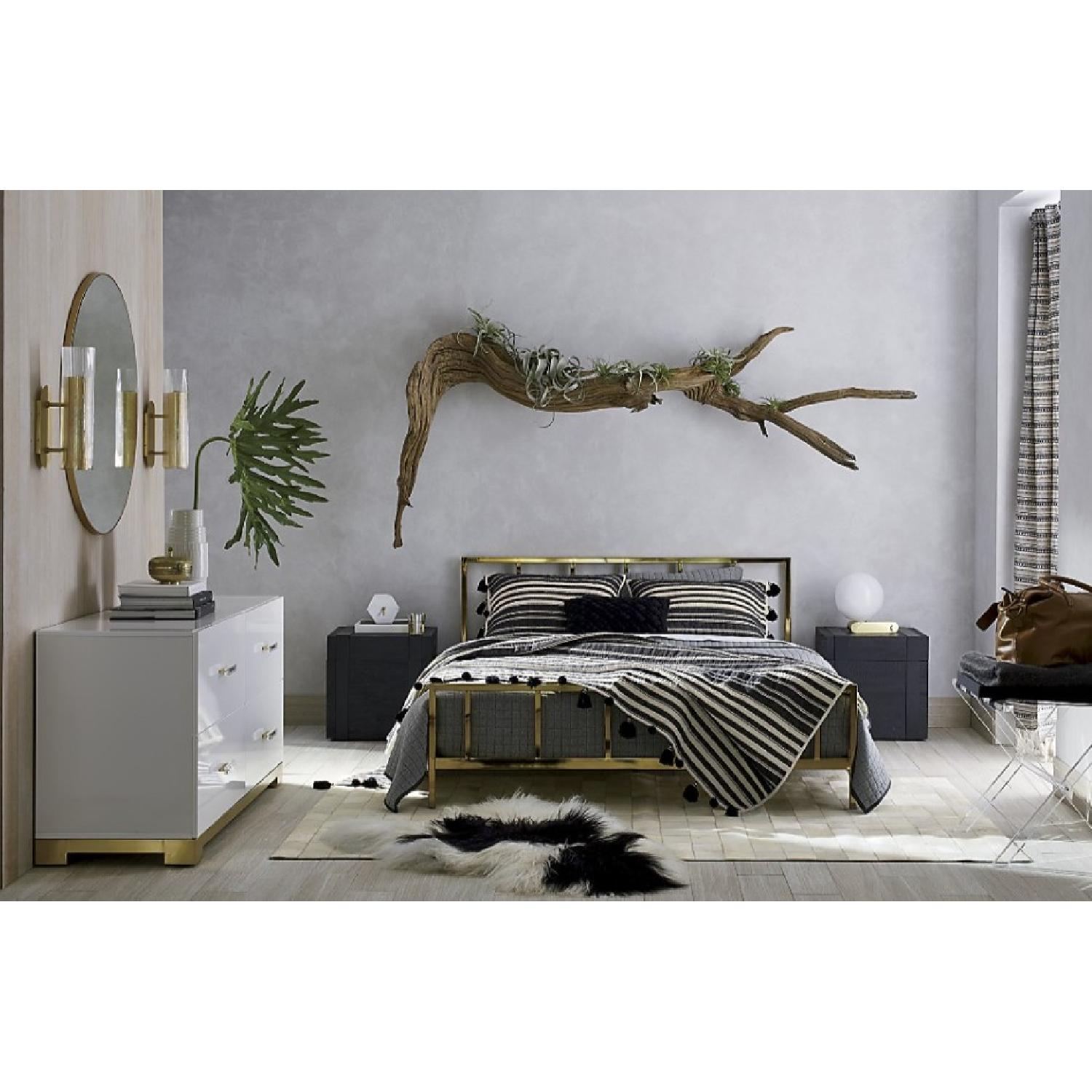 CB2 Alchemy Bronze Queen Bed Frame - image-3