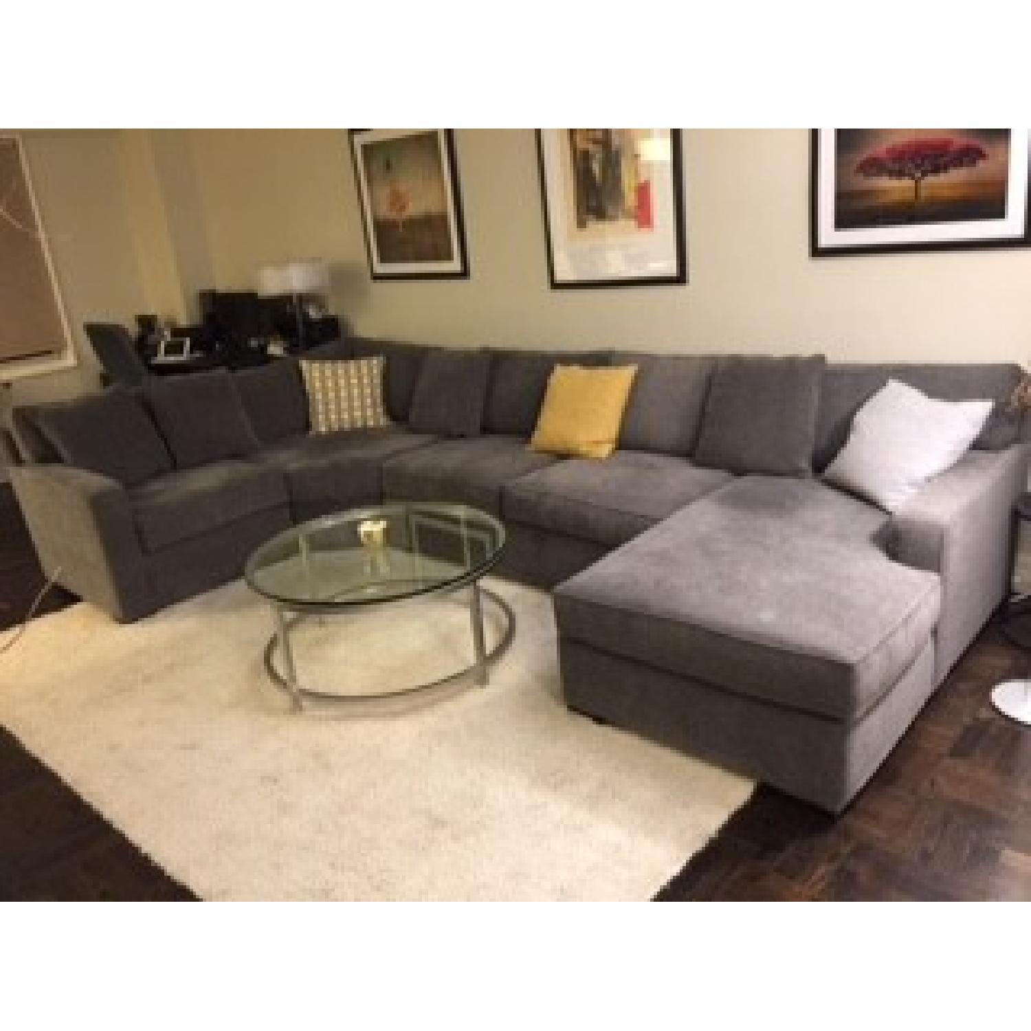 Macy's Radley Mocha Grey 4Piece Sectional Sofa AptDeco