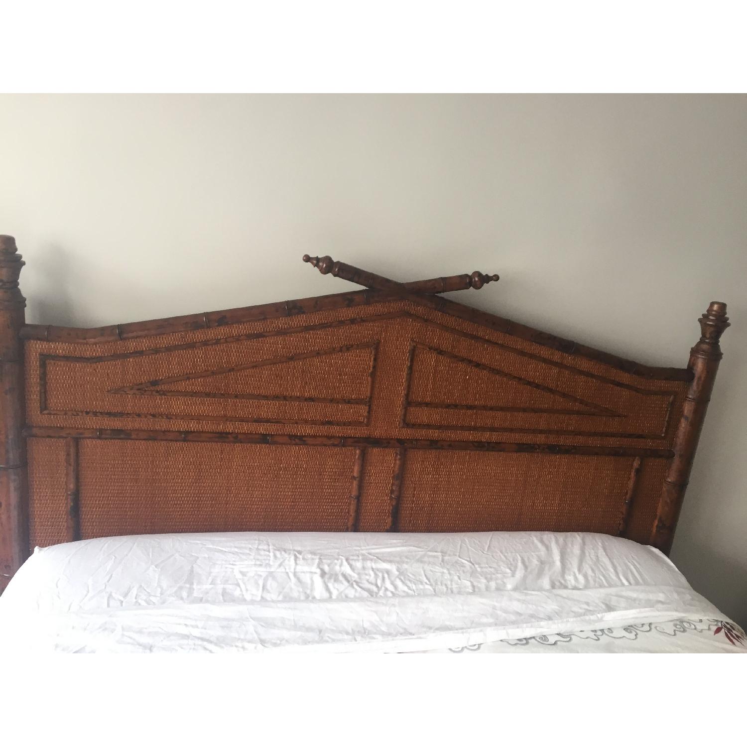 Bloomingdale's Faux Bamboo Queen Size Bed Frame AptDeco