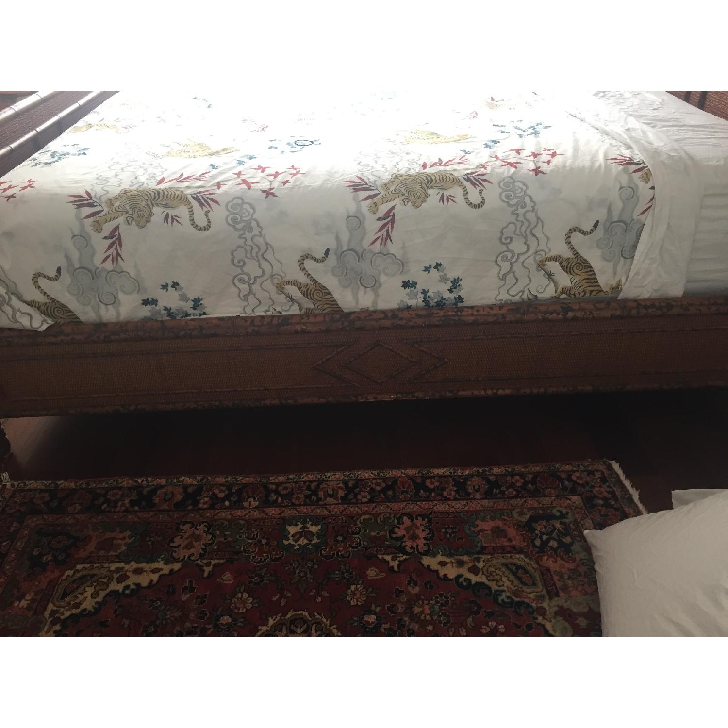 Bloomingdale's Faux Bamboo Queen Size Bed Frame AptDeco