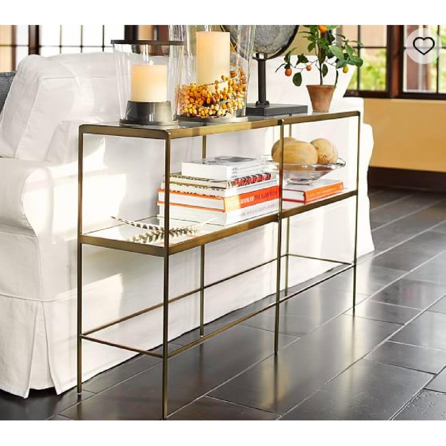Pottery Barn Leona Console Table in Brass - image-1