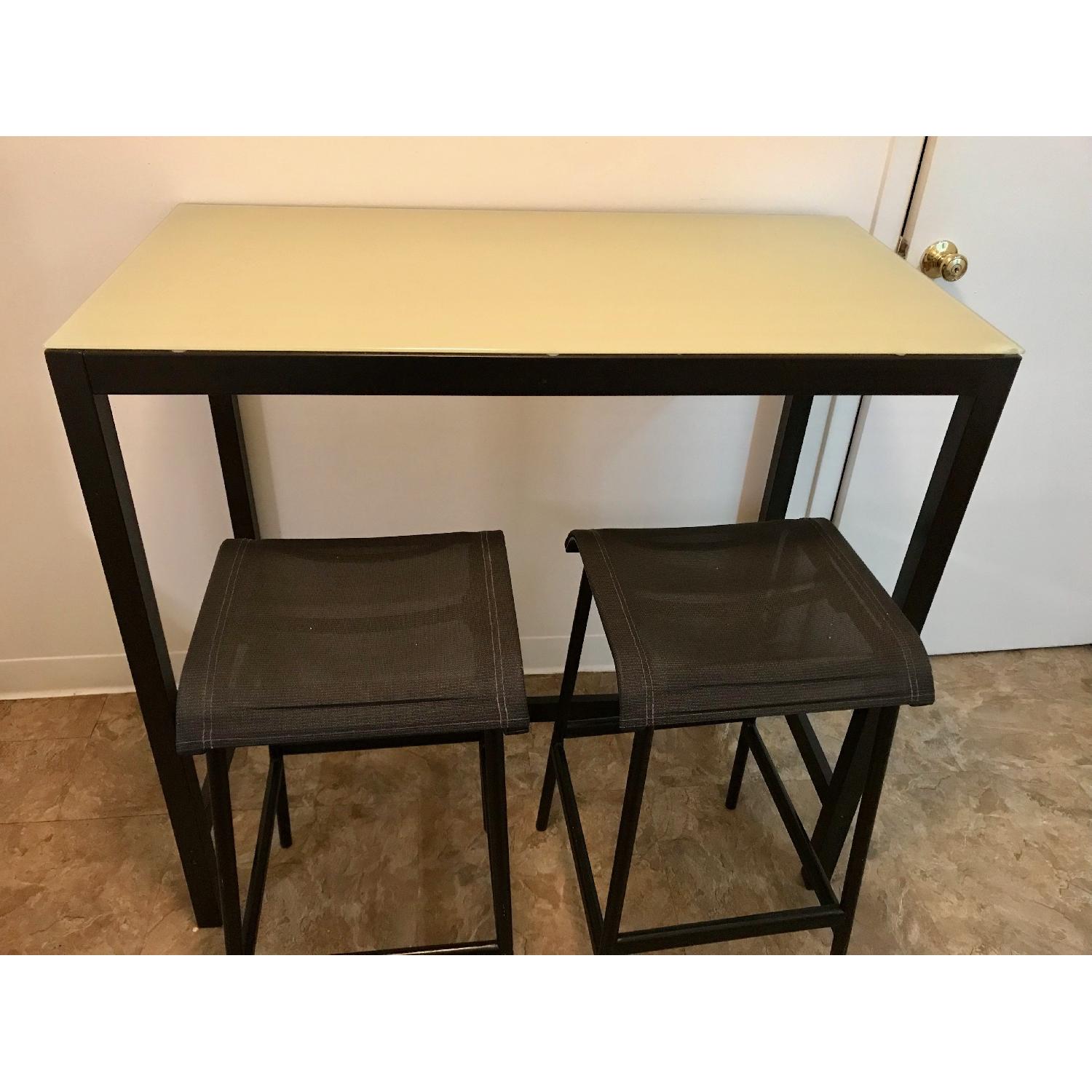 Black Metal Dining Table - image-1