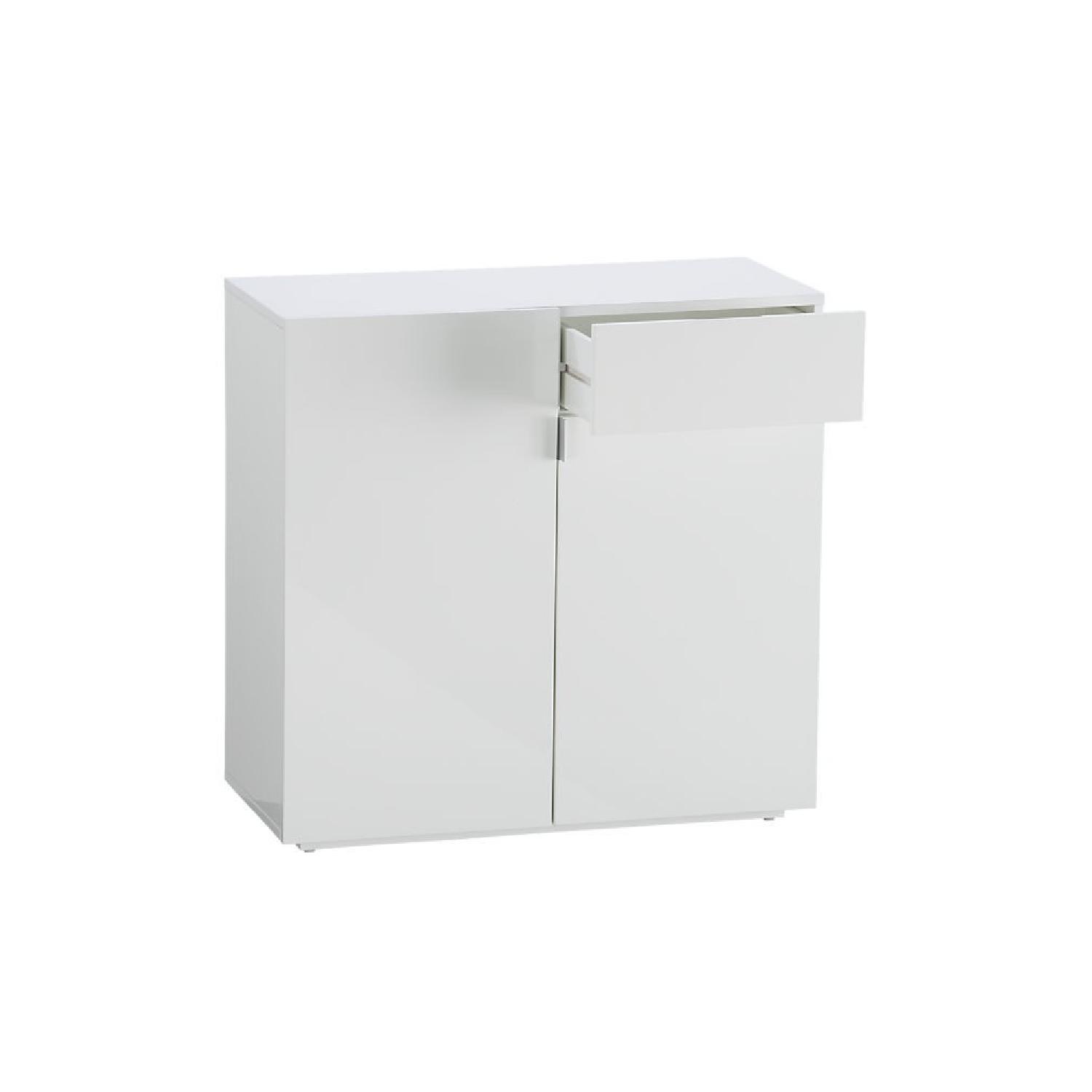 CB2 Swig White Mini Bar - image-1