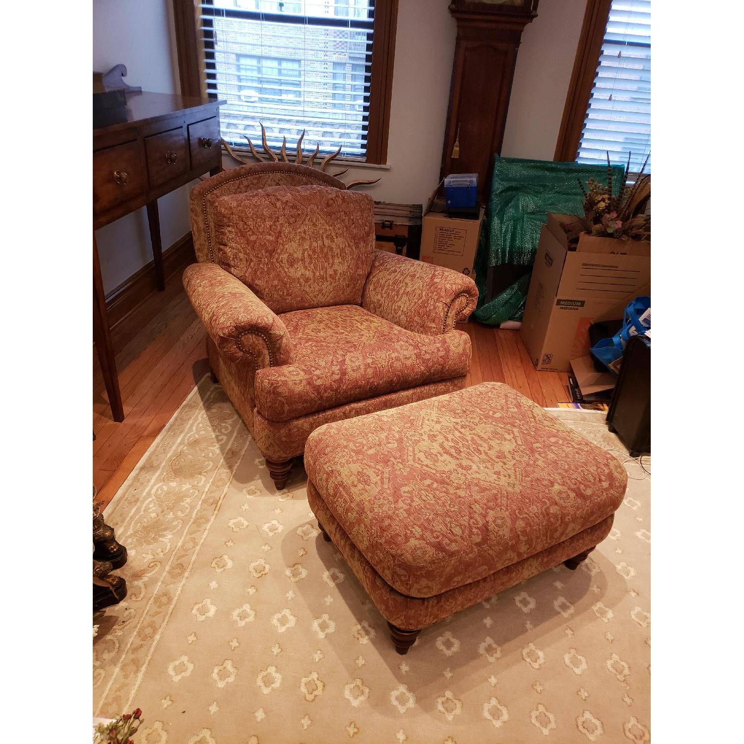 Ethan Allen Hyde Rust Pattern Sofa - image-2