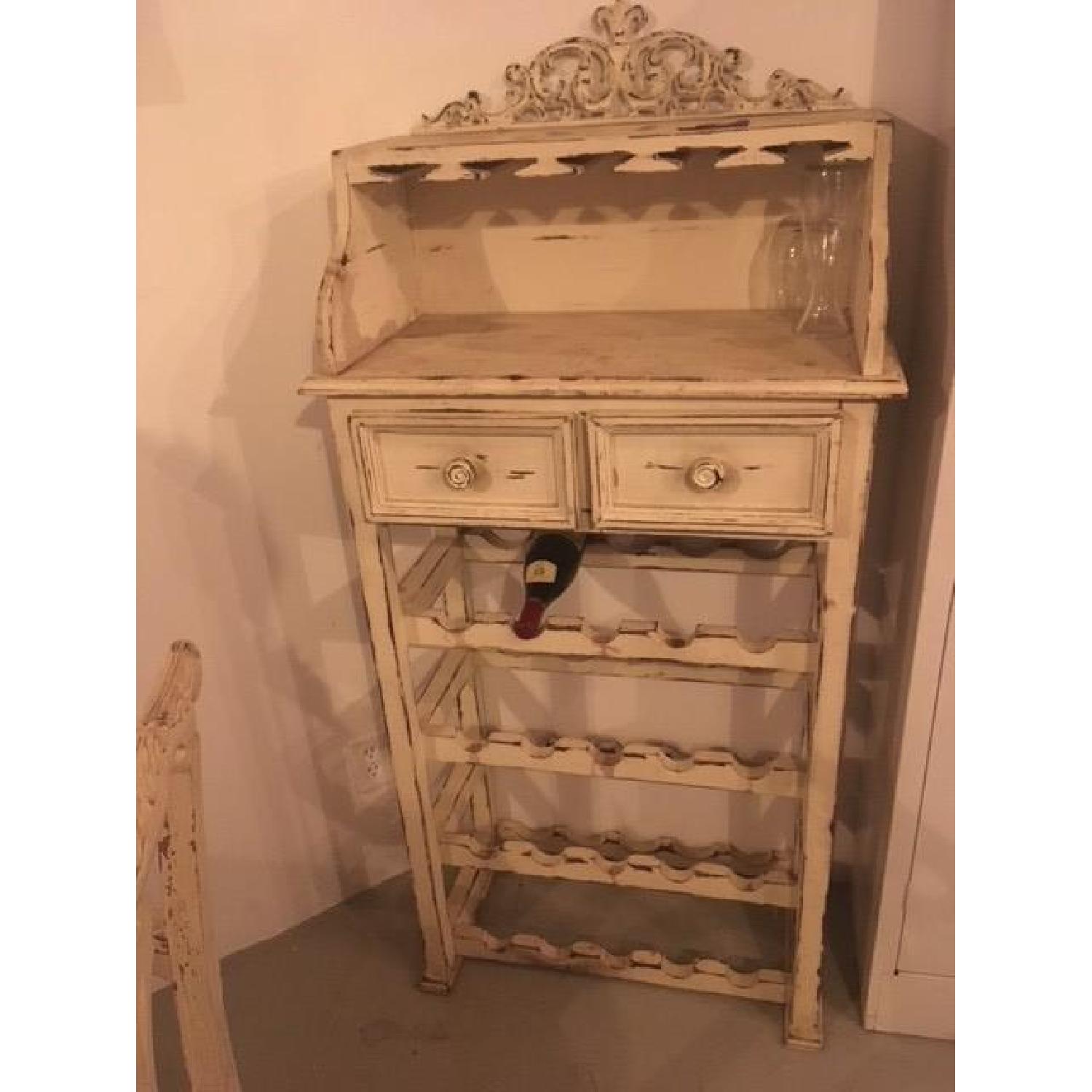 Antique Wine Rack w/ Storage - image-1