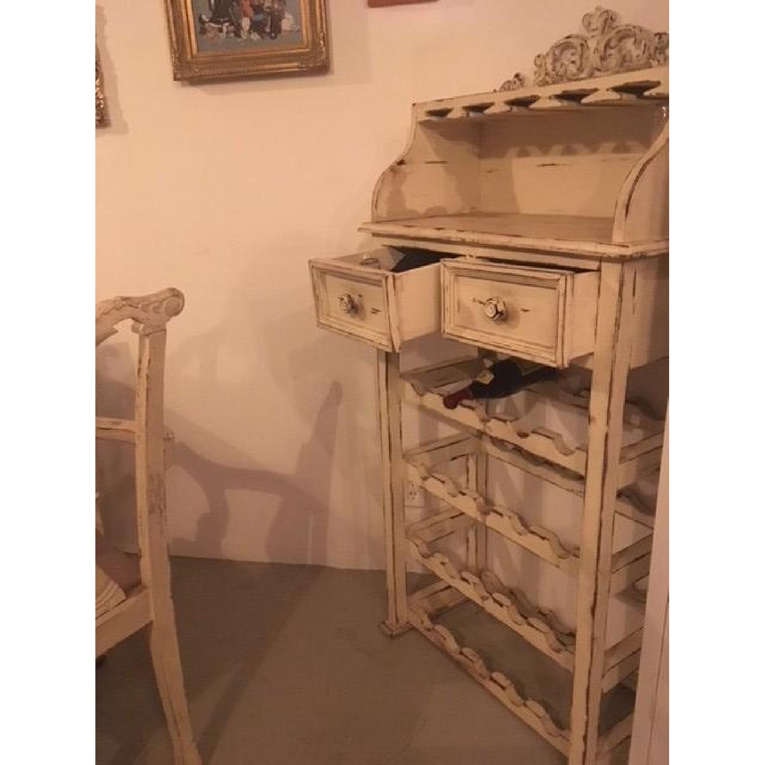 Antique Wine Rack w/ Storage - image-2