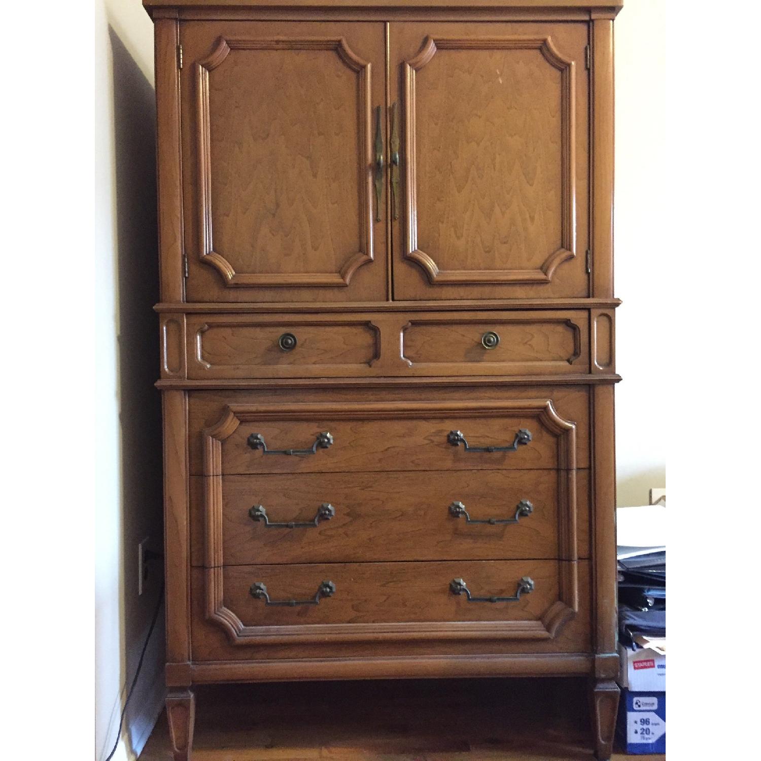 Antique Wood Armoire AptDeco
