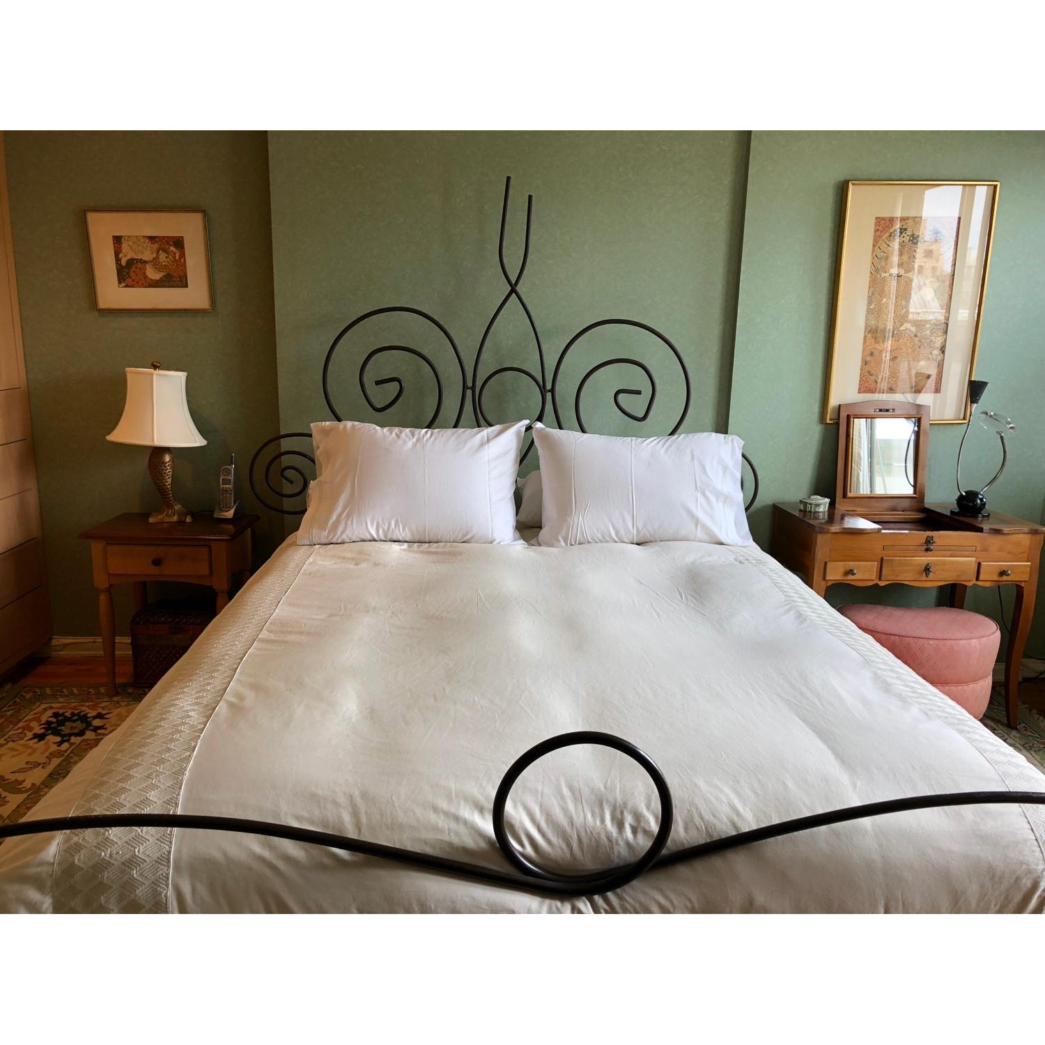 Artisan Made Wrought Iron Queen Bed Frame - image-2
