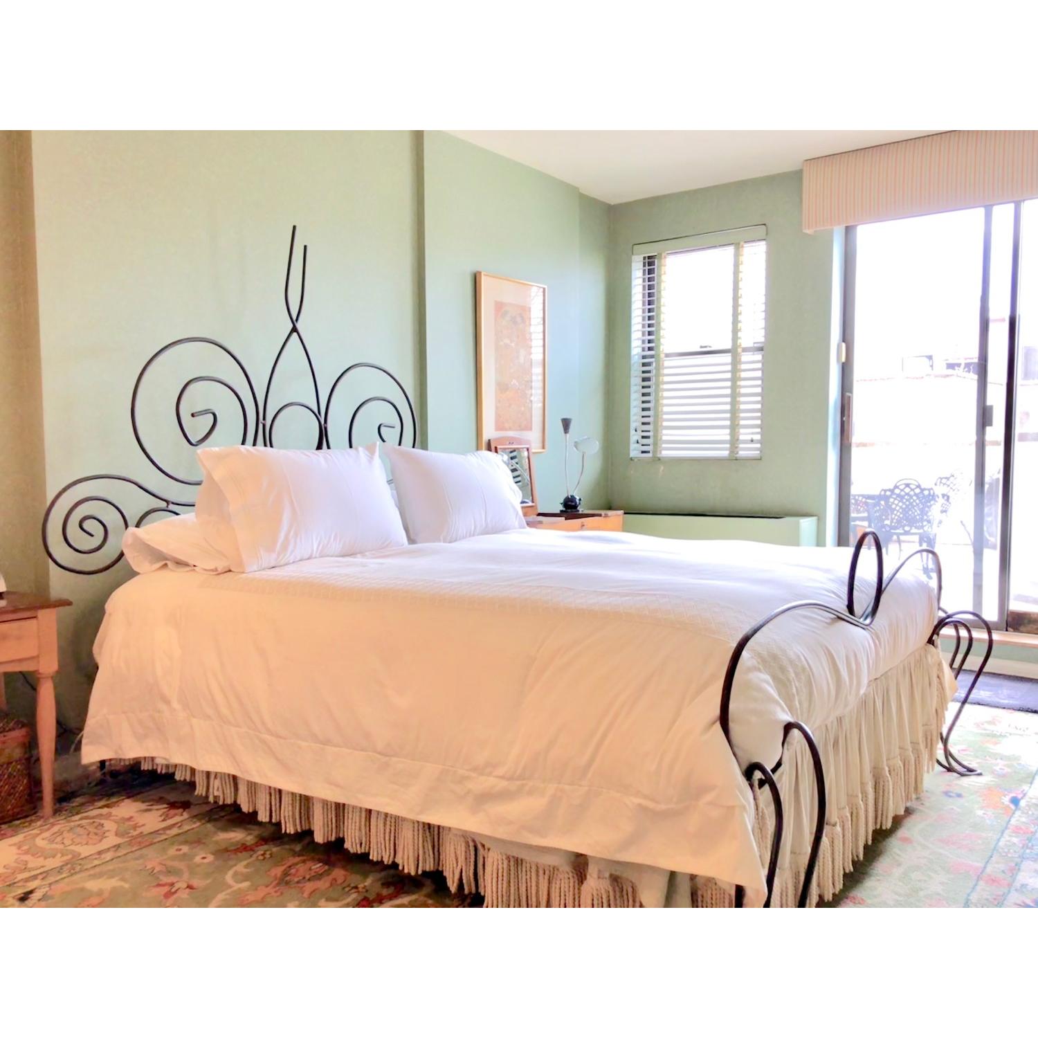 Artisan Made Wrought Iron Queen Bed Frame - image-4