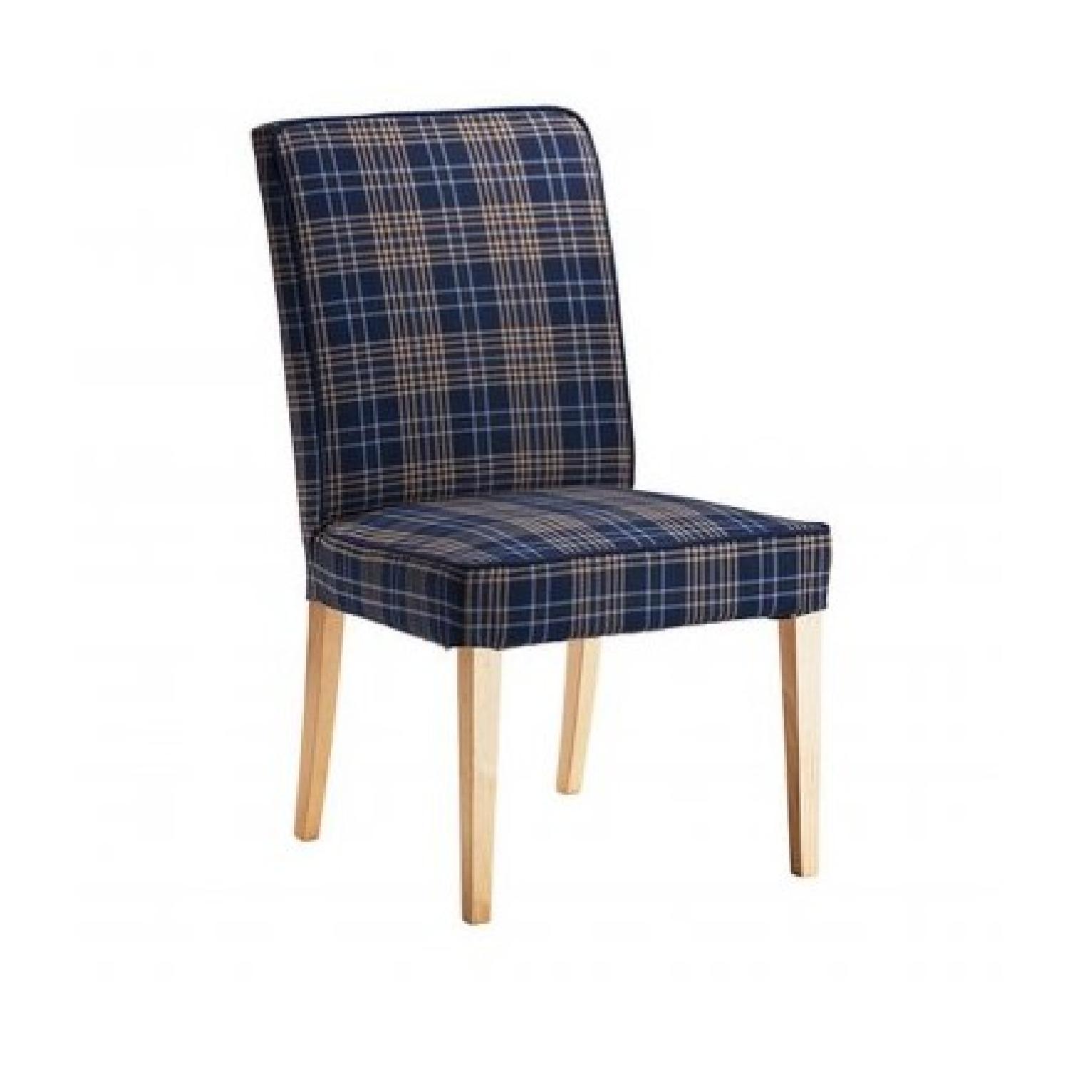 Ikea Henriksdal Plaid Dining Chair AptDeco