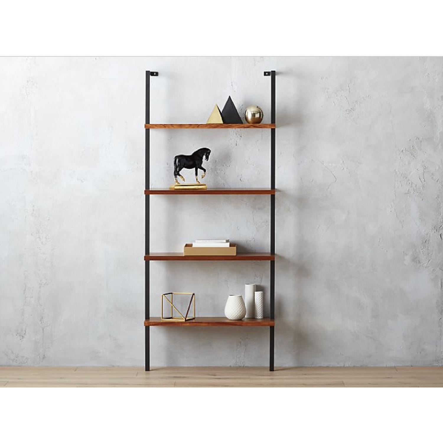 CB2 Helix Acacia WallMounted Bookshelf AptDeco