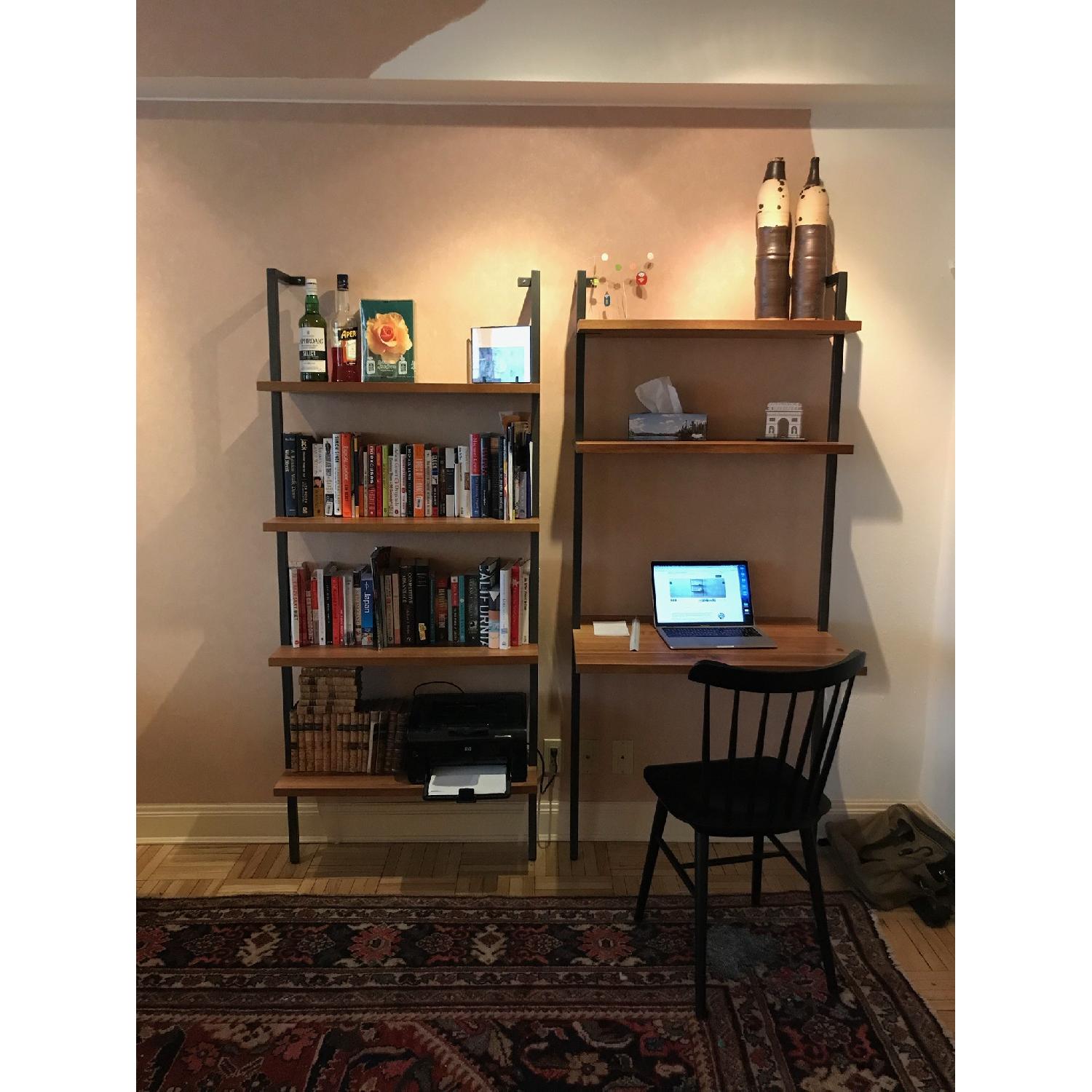 CB2 Helix Acacia WallMounted Bookshelf AptDeco