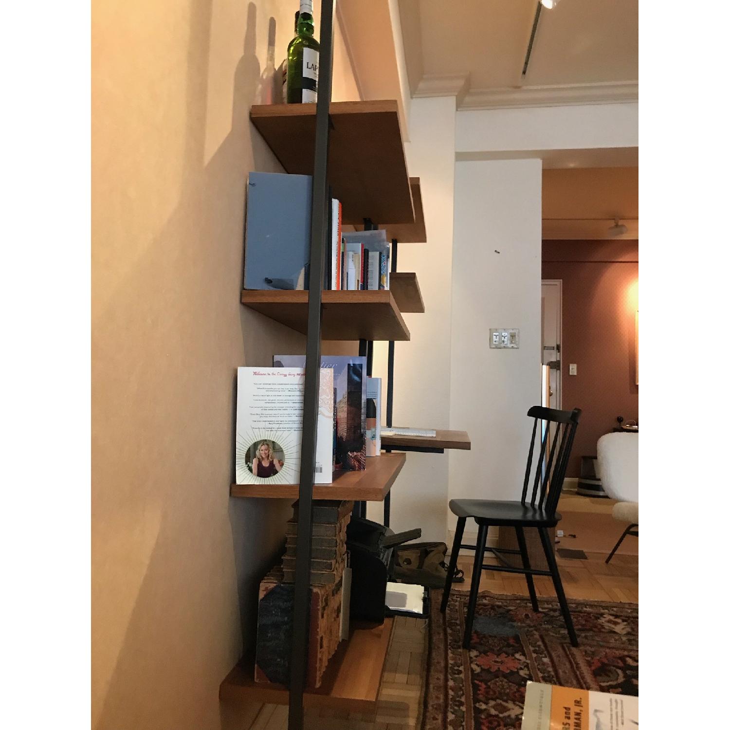 CB2 Helix Acacia WallMounted Bookshelf AptDeco