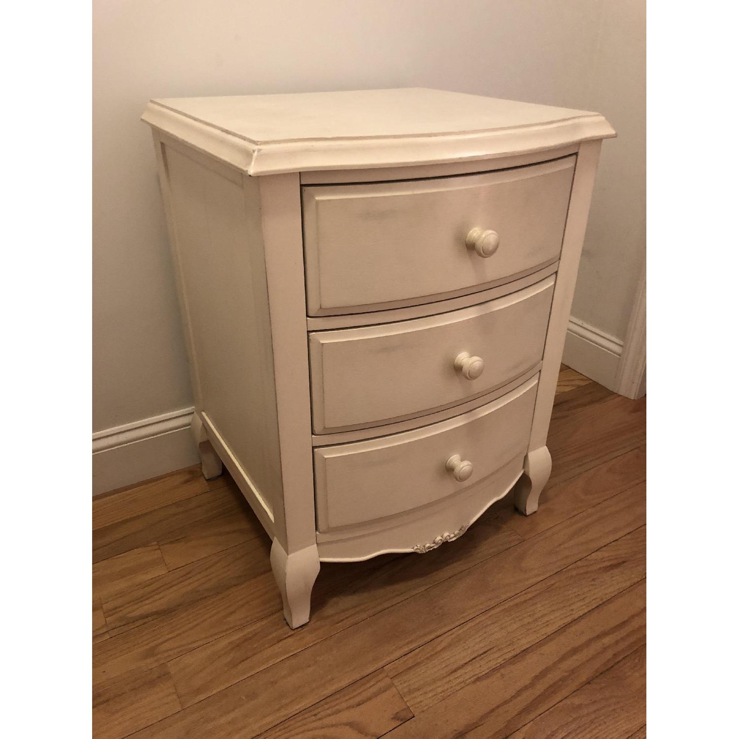 Pottery Barn Lilac White Bedside Table - image-1