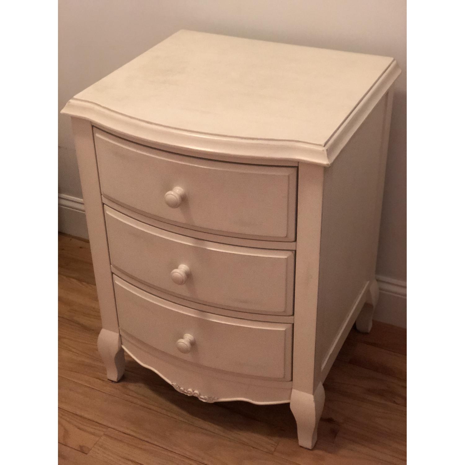 Pottery Barn Lilac White Bedside Table - image-2